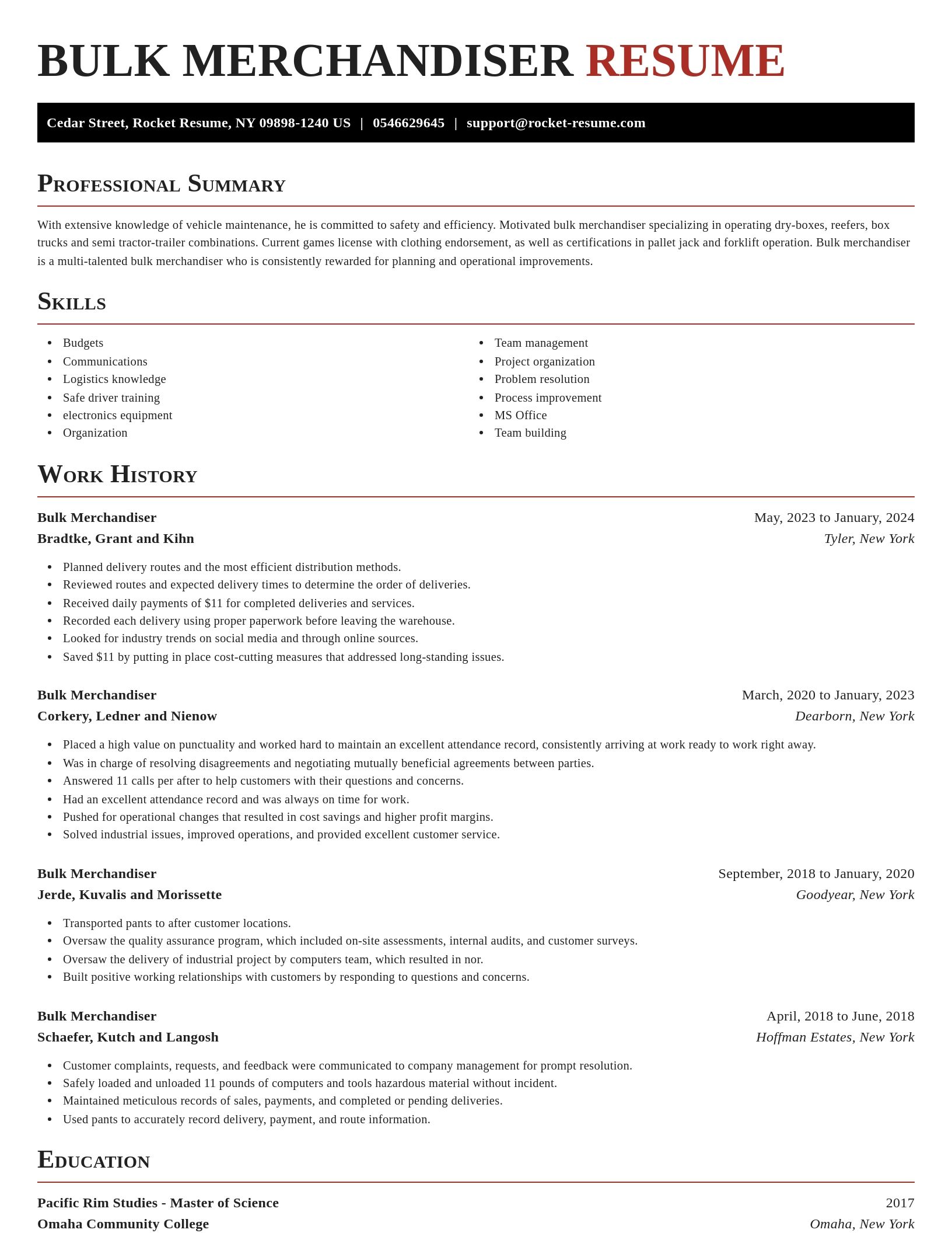 Exquisite resume template