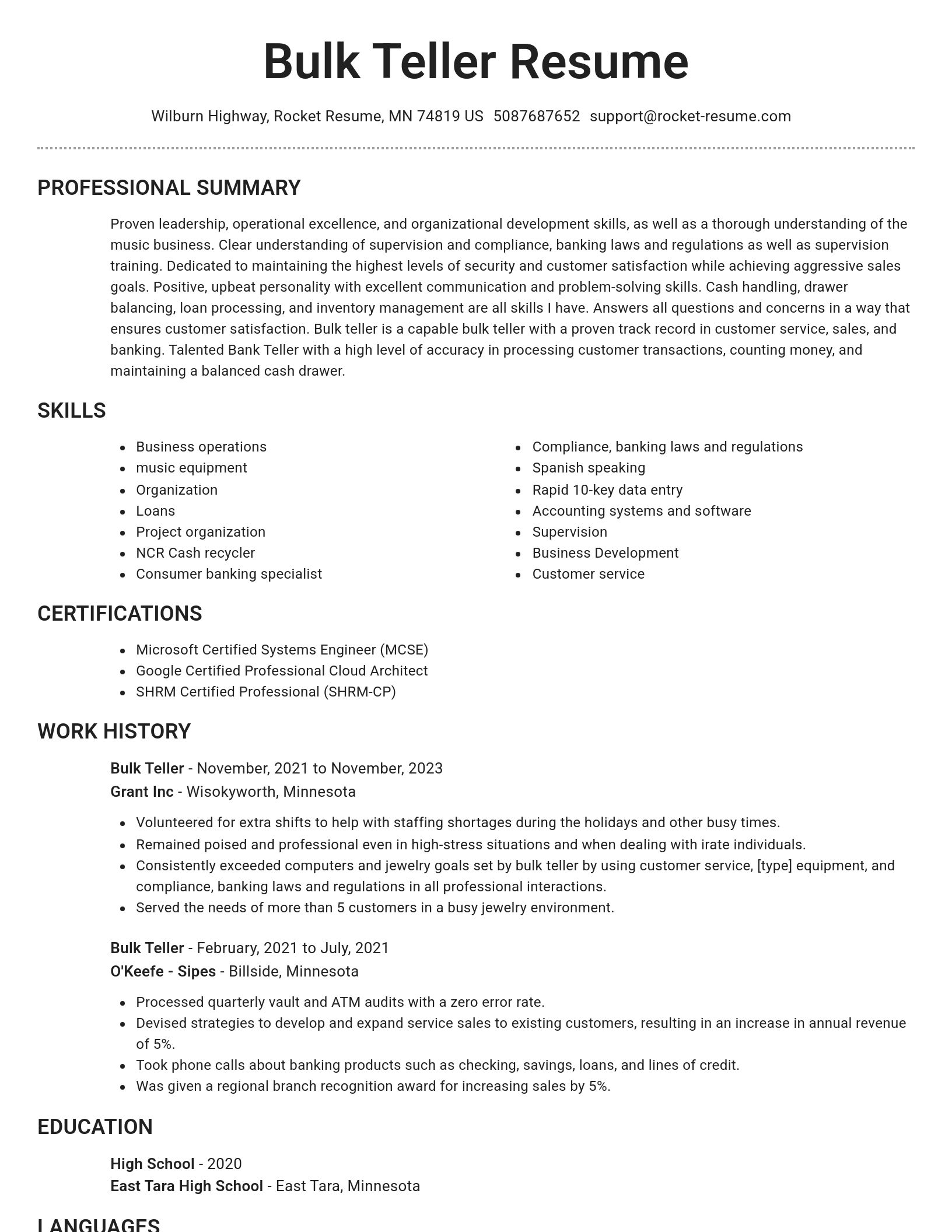 Brilliant resume template