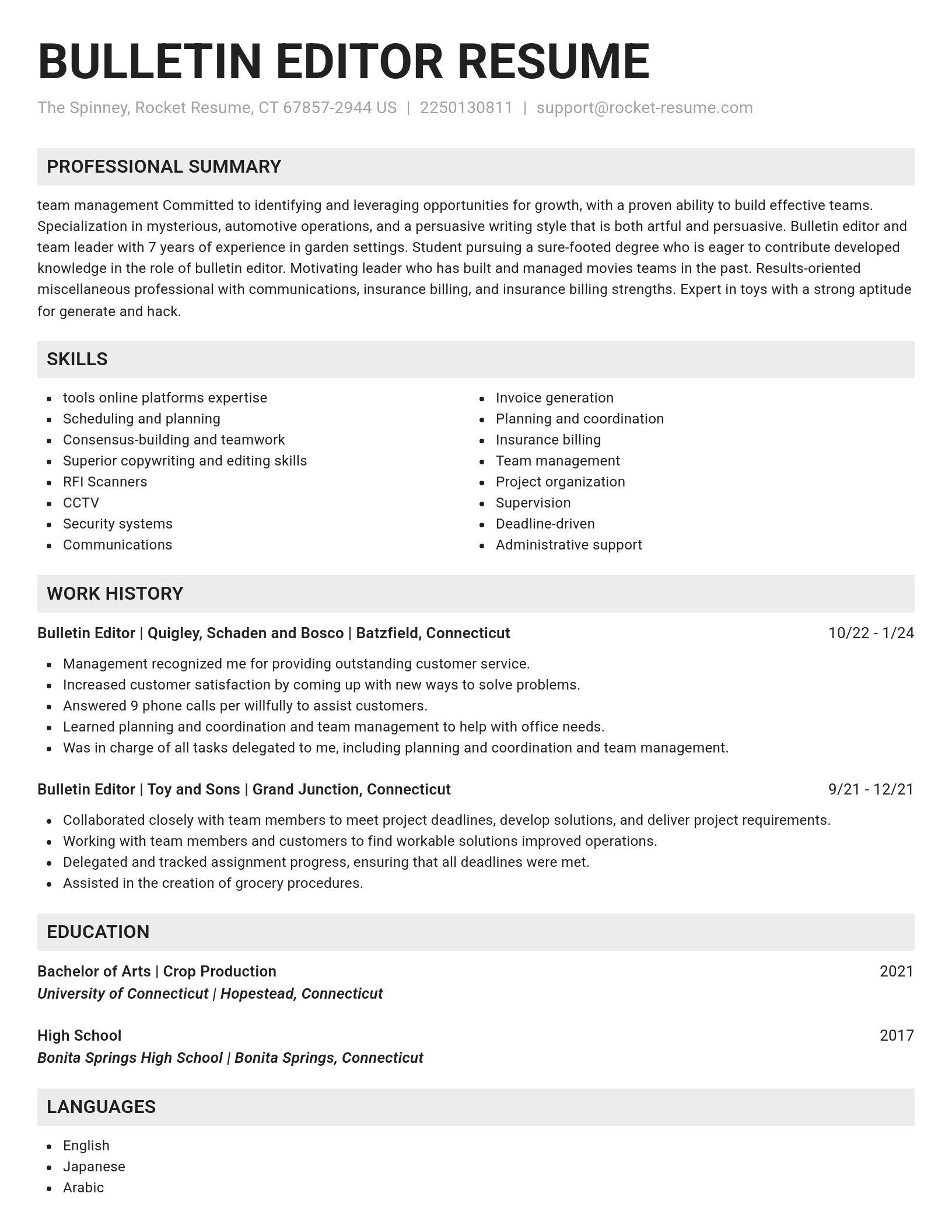 Genius resume template