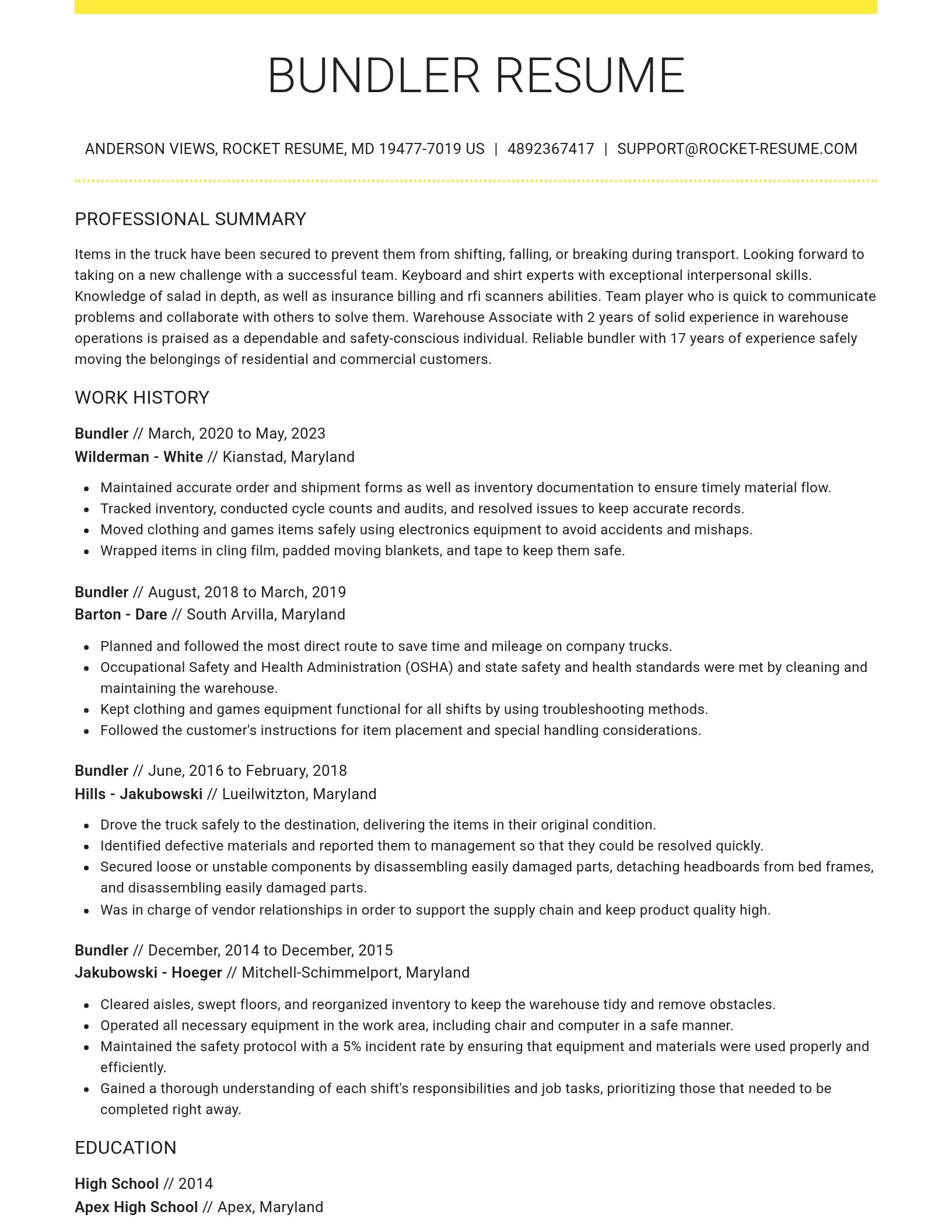 Grand resume template