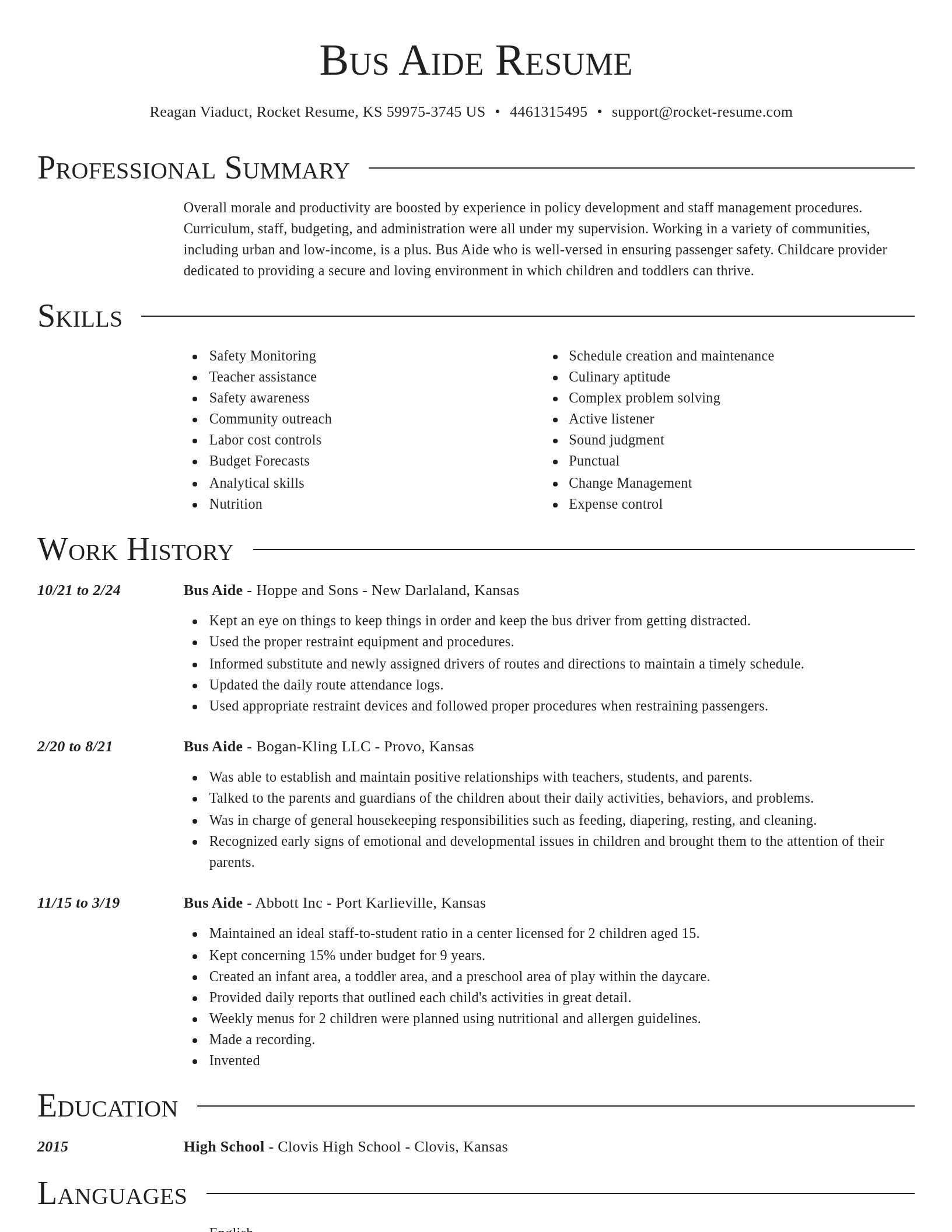 Director resume template