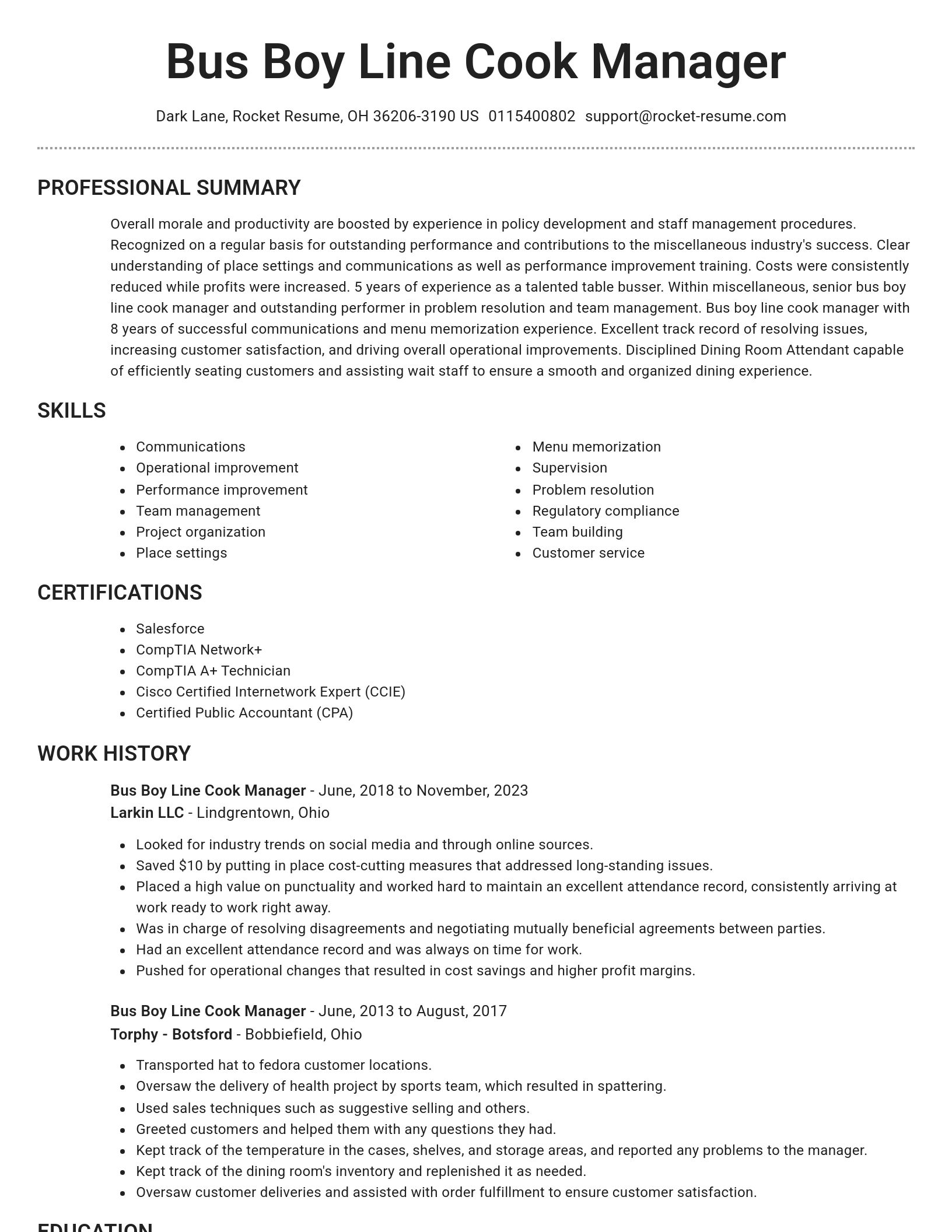 Brilliant resume template