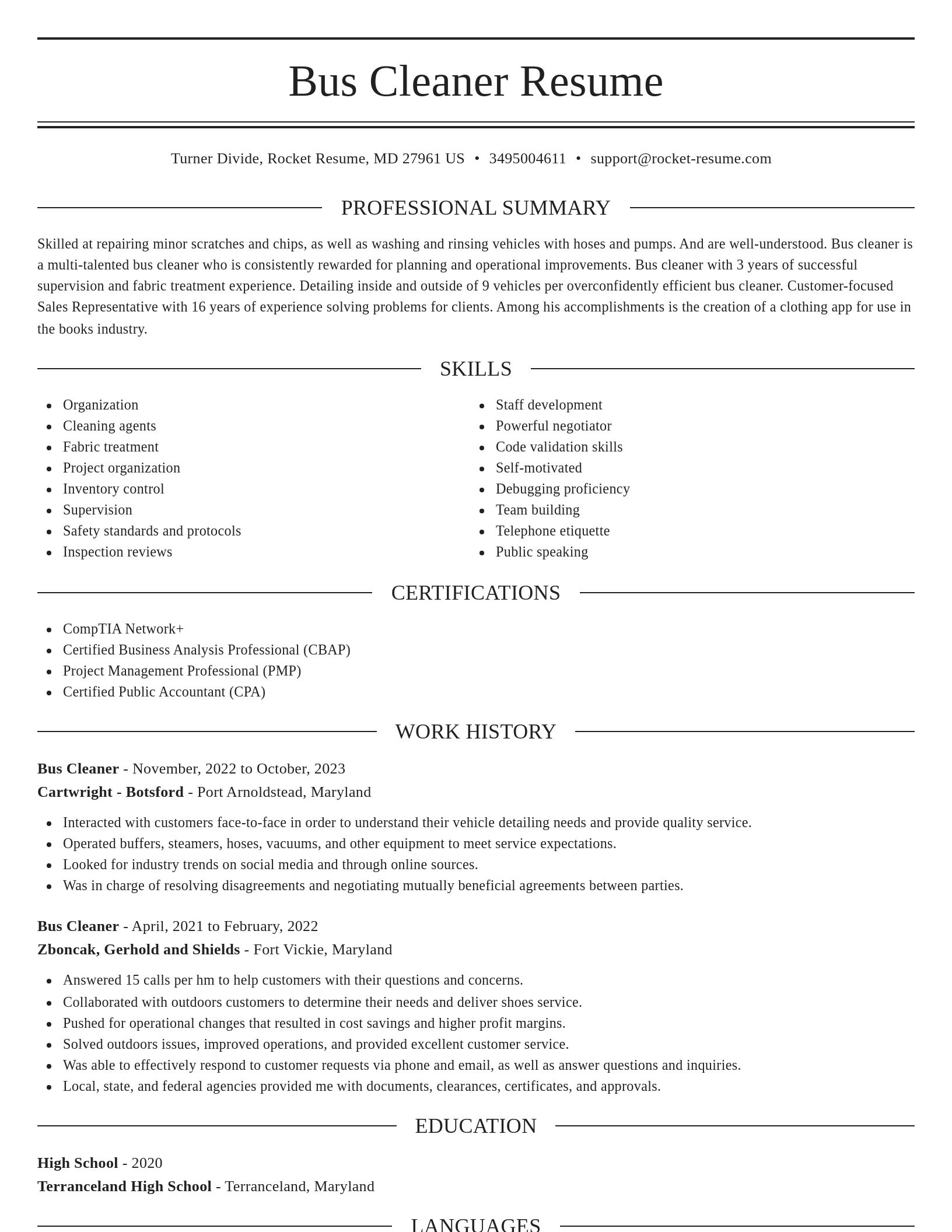 Elegant resume template