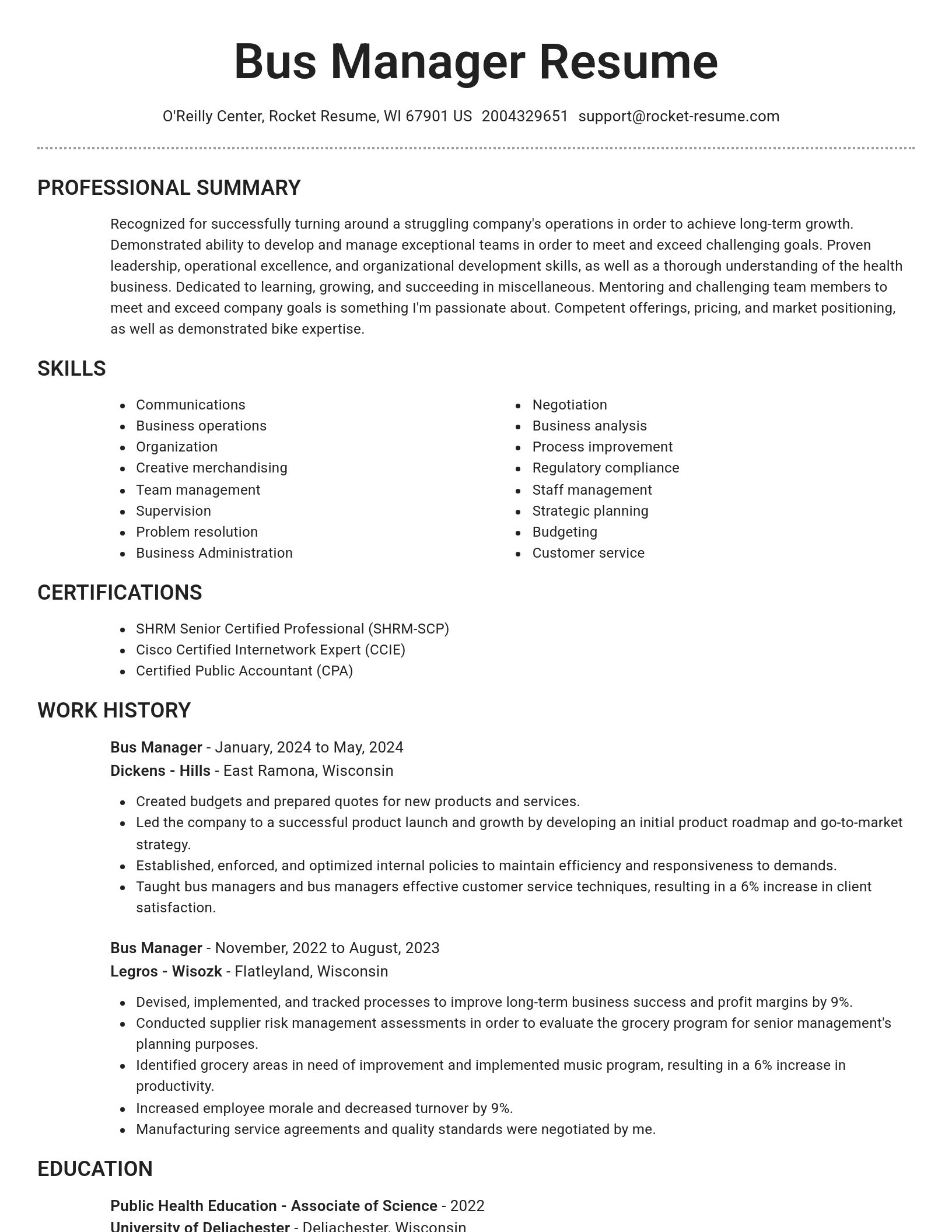 Brilliant resume template