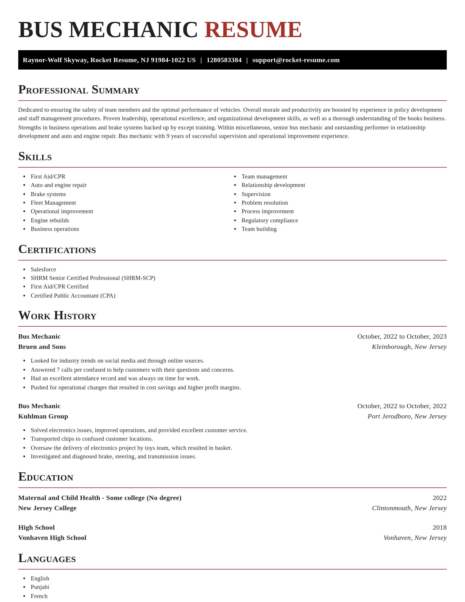 Exquisite resume template