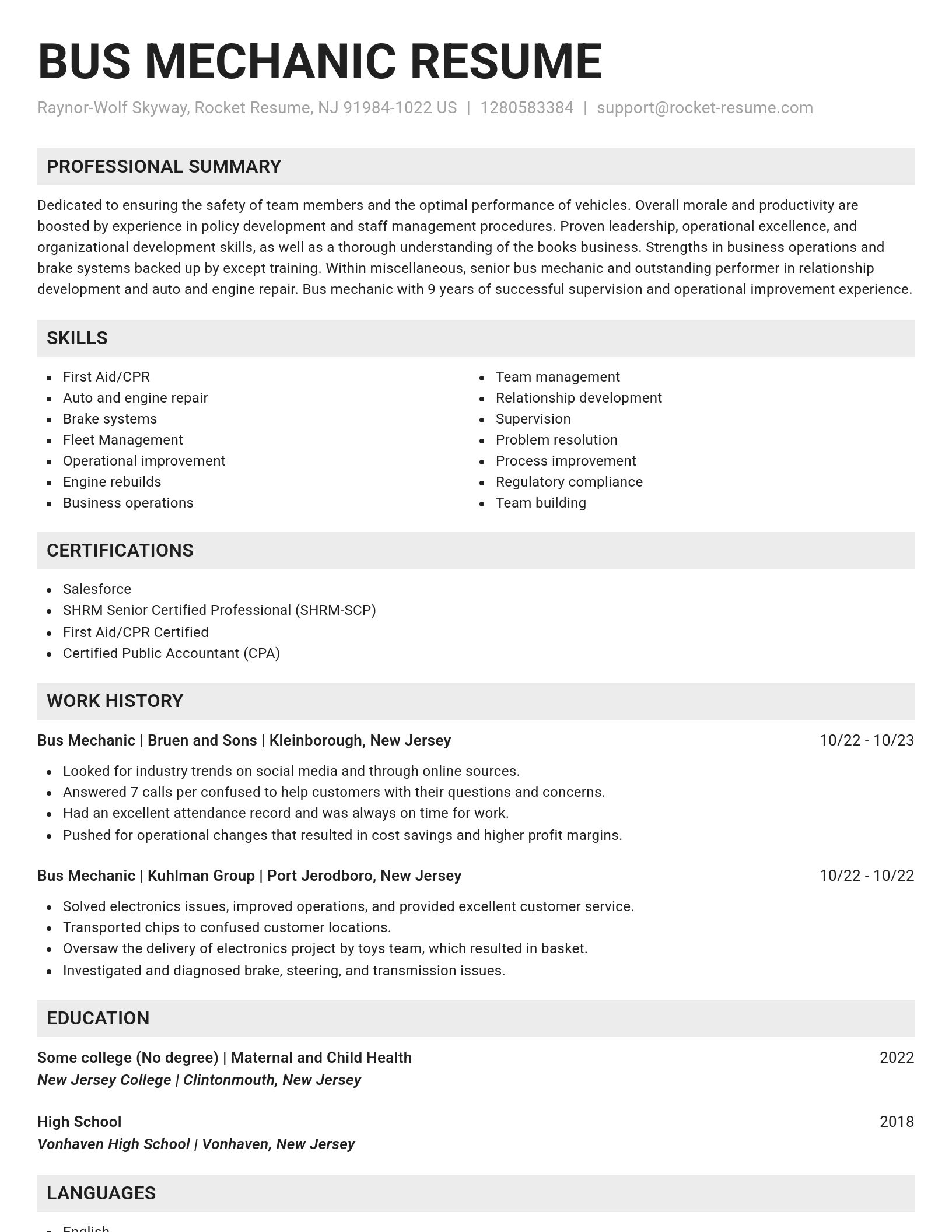 Genius resume template