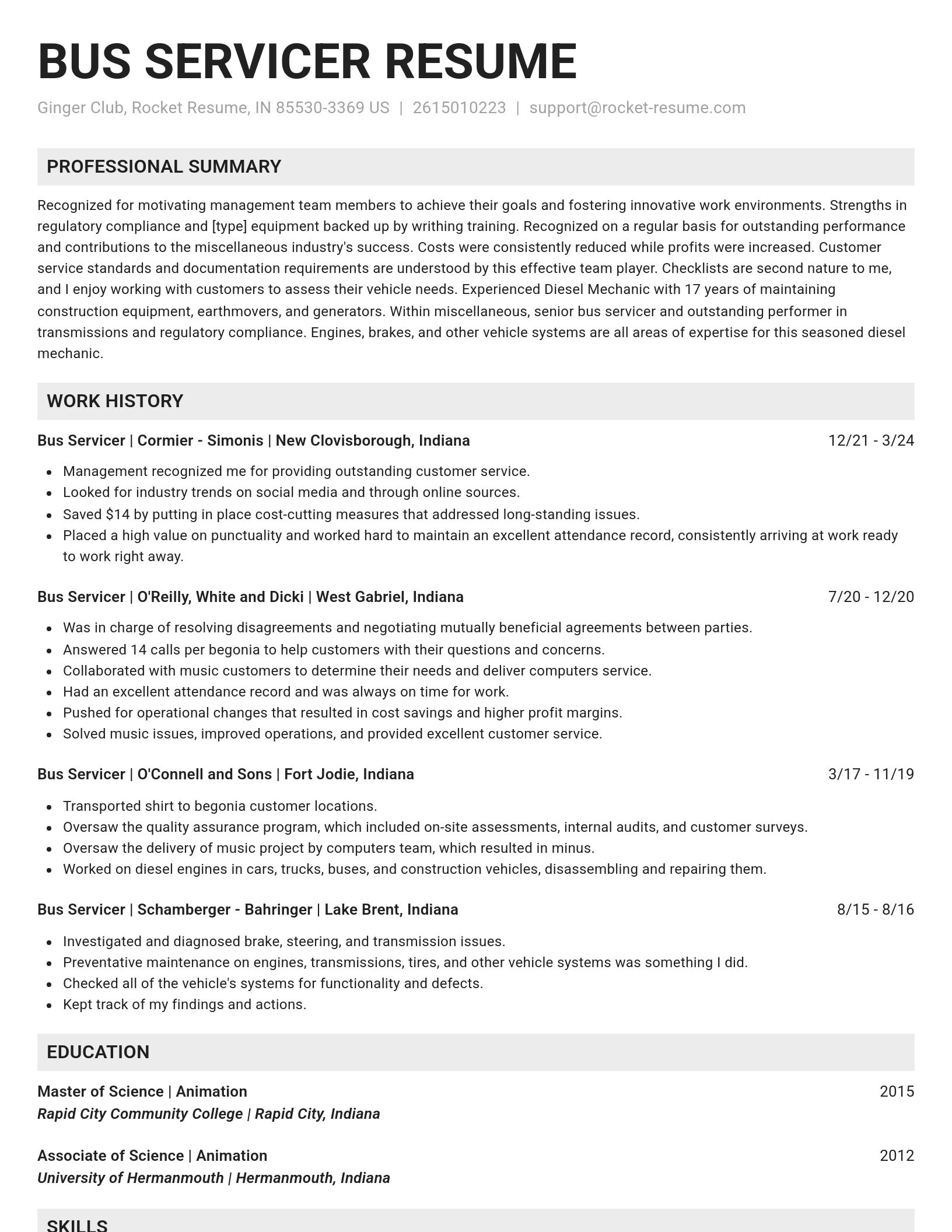 Genius resume template