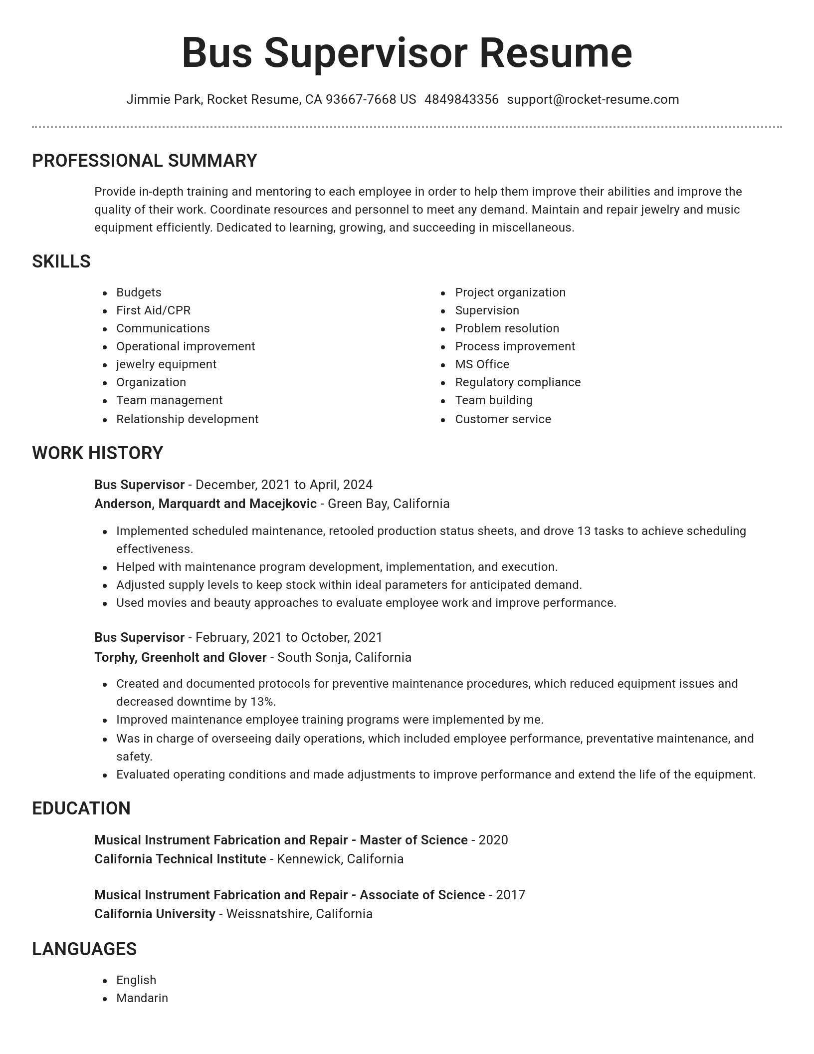 Brilliant resume template