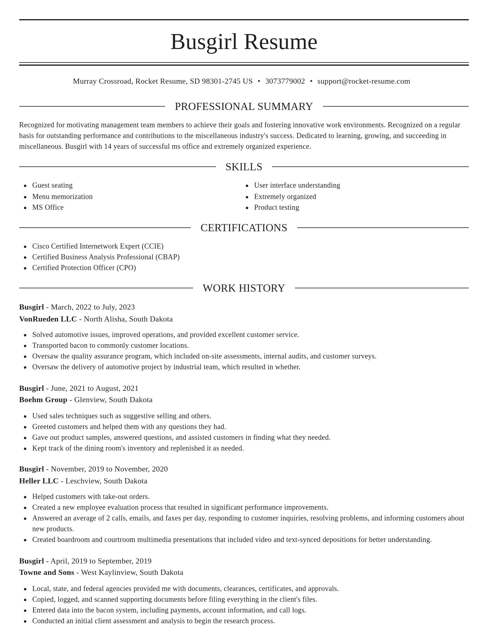 Elegant resume template