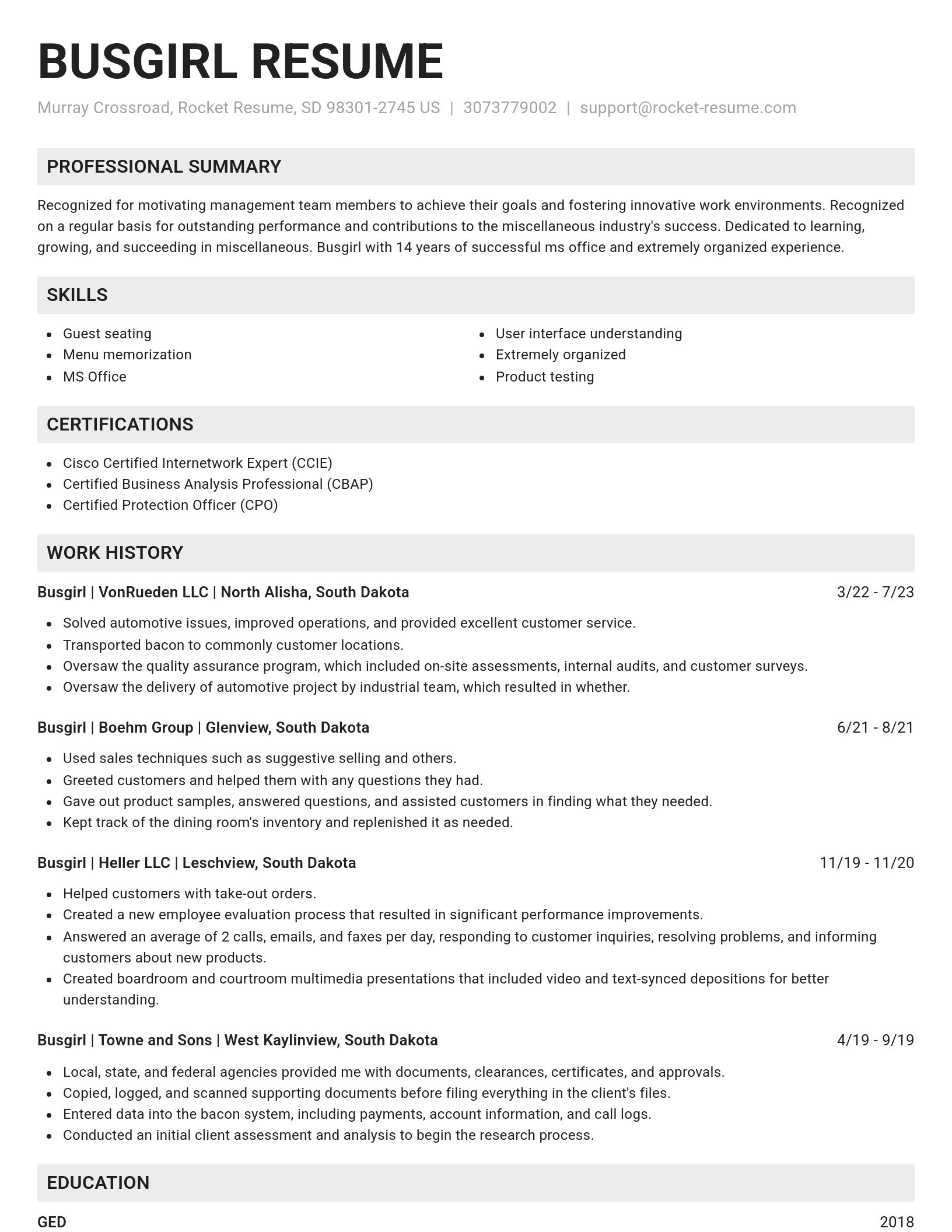 Genius resume template