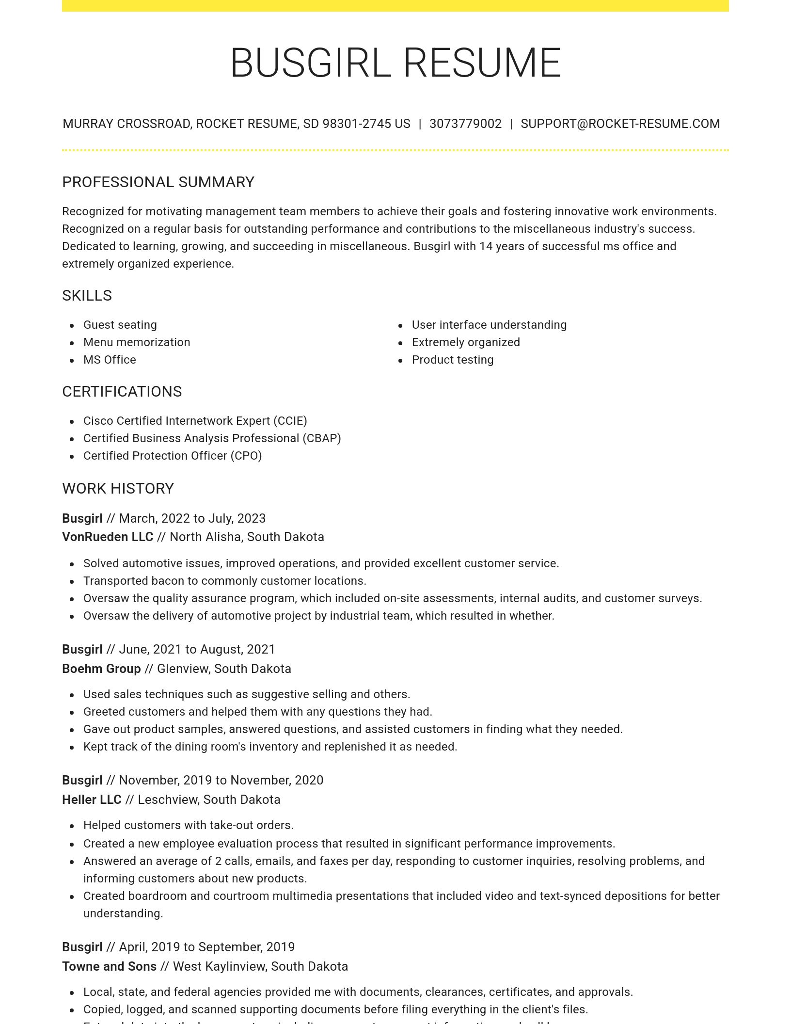 Grand resume template