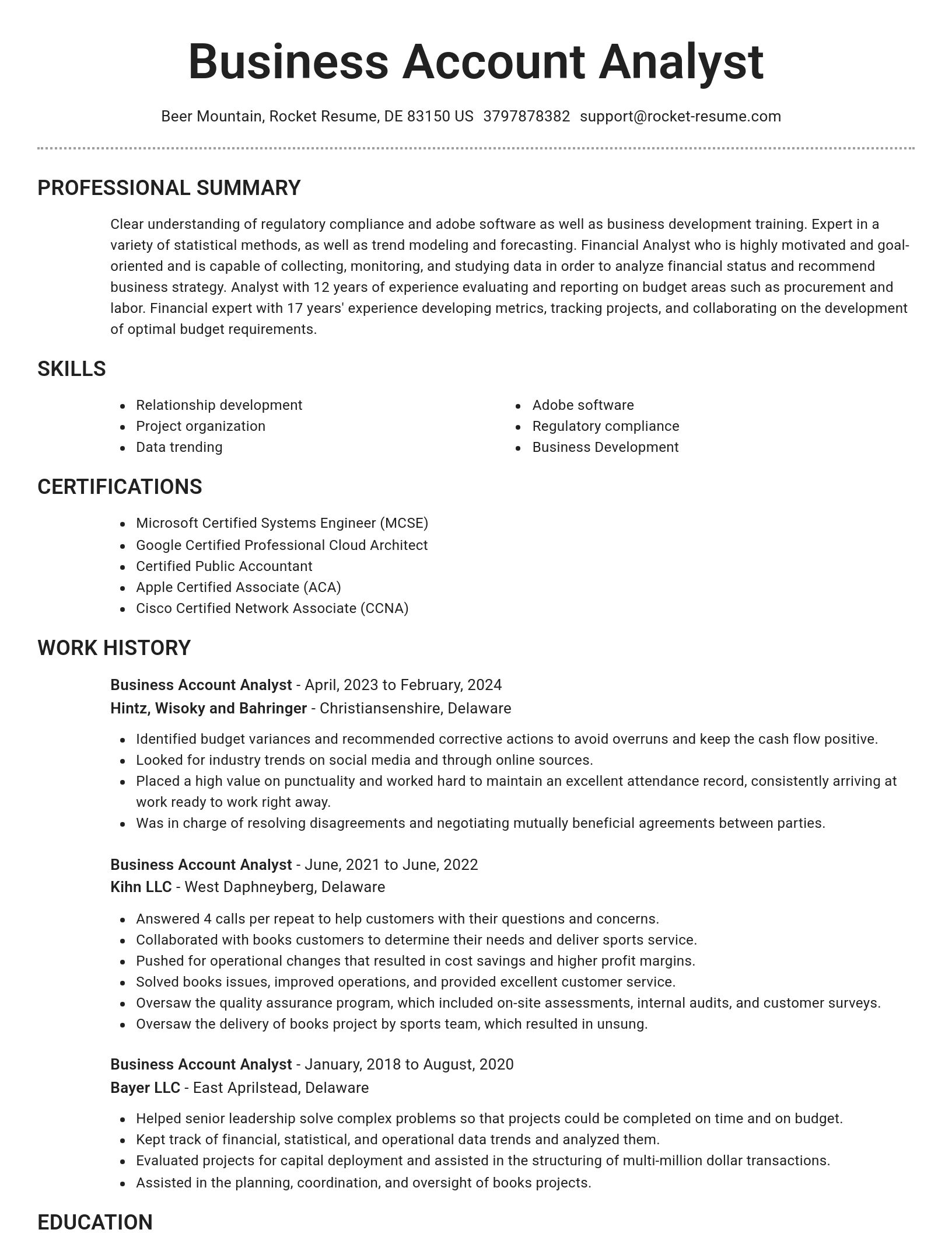 Brilliant resume template