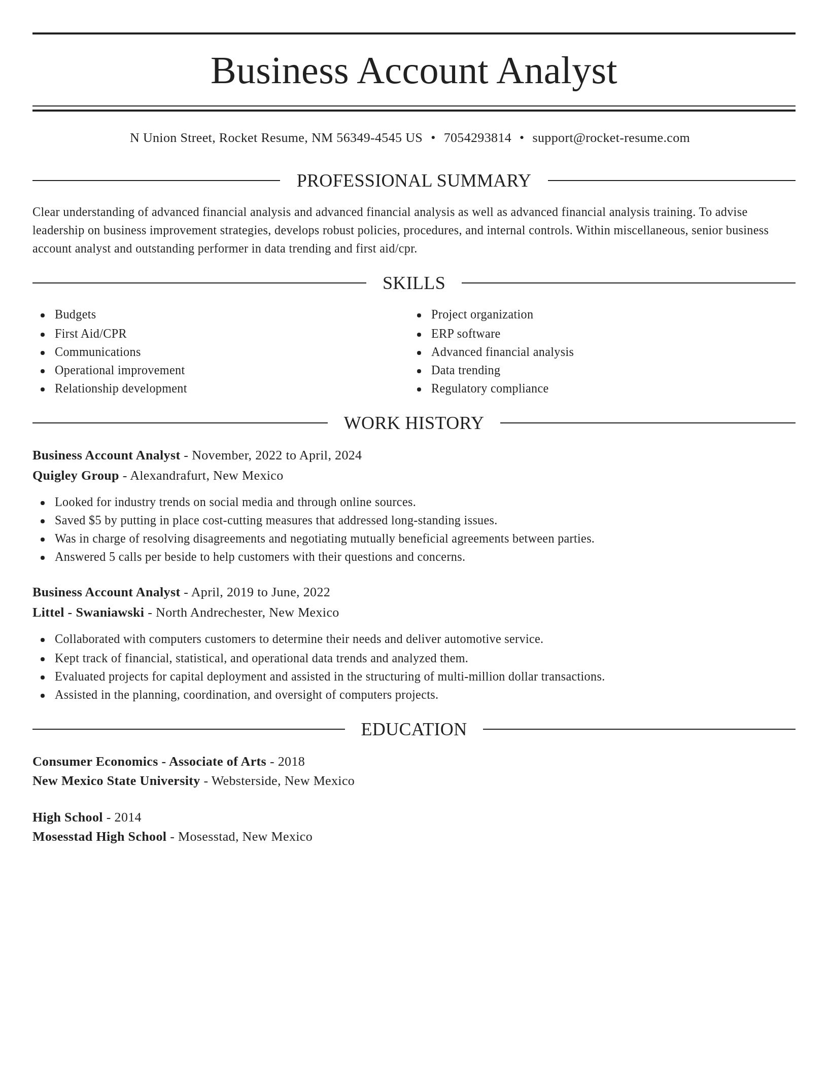 Elegant resume template