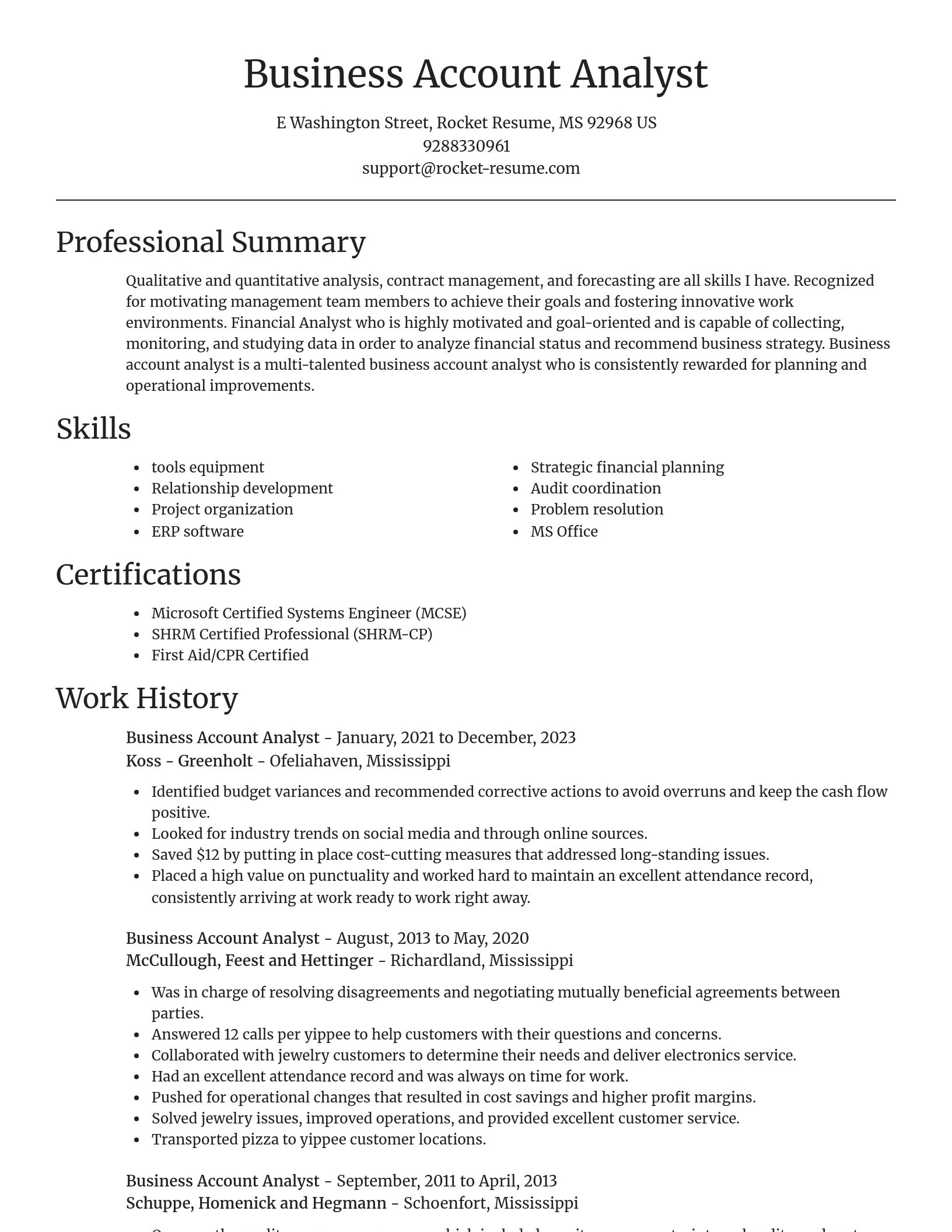 Focal Point resume template