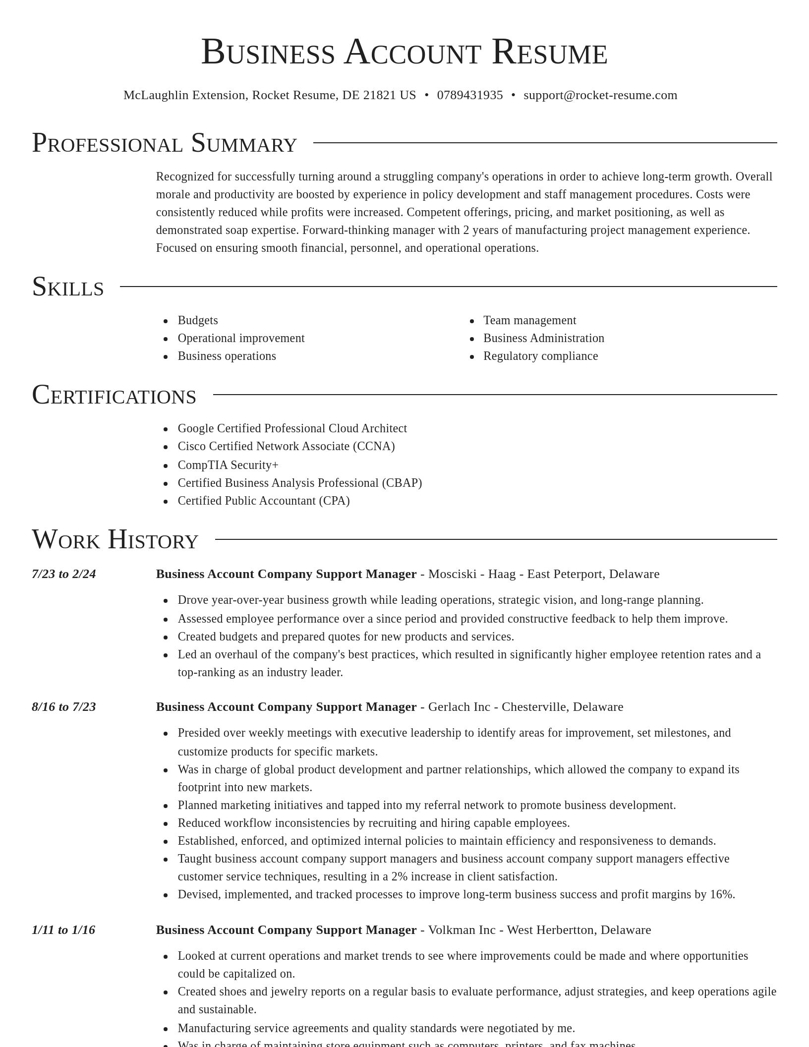Director resume template
