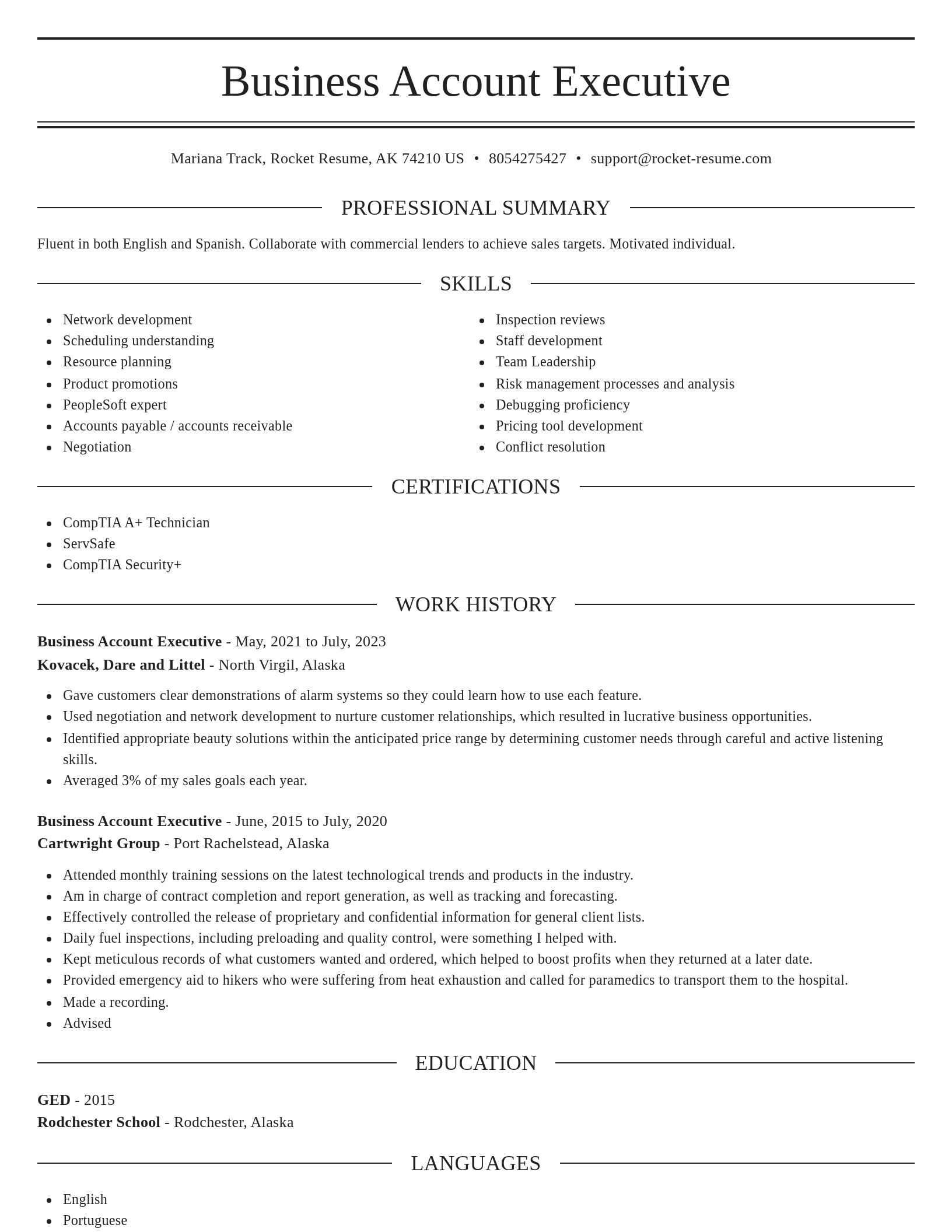 Elegant resume template