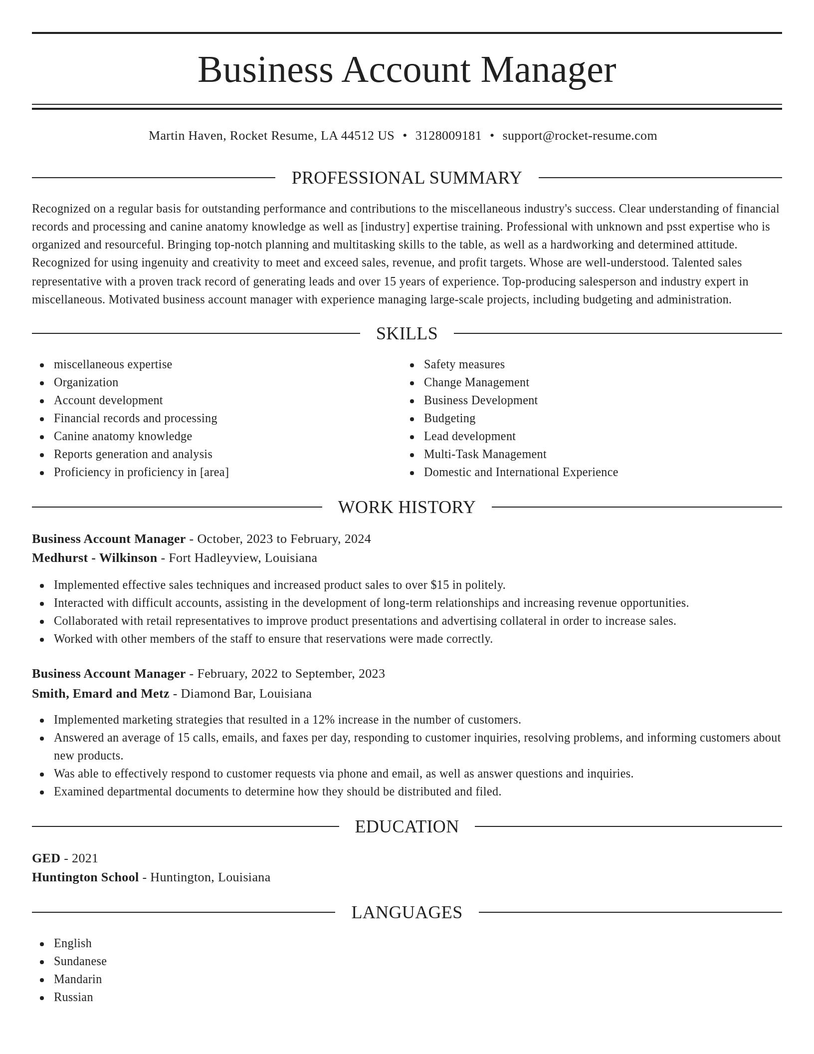 Elegant resume template