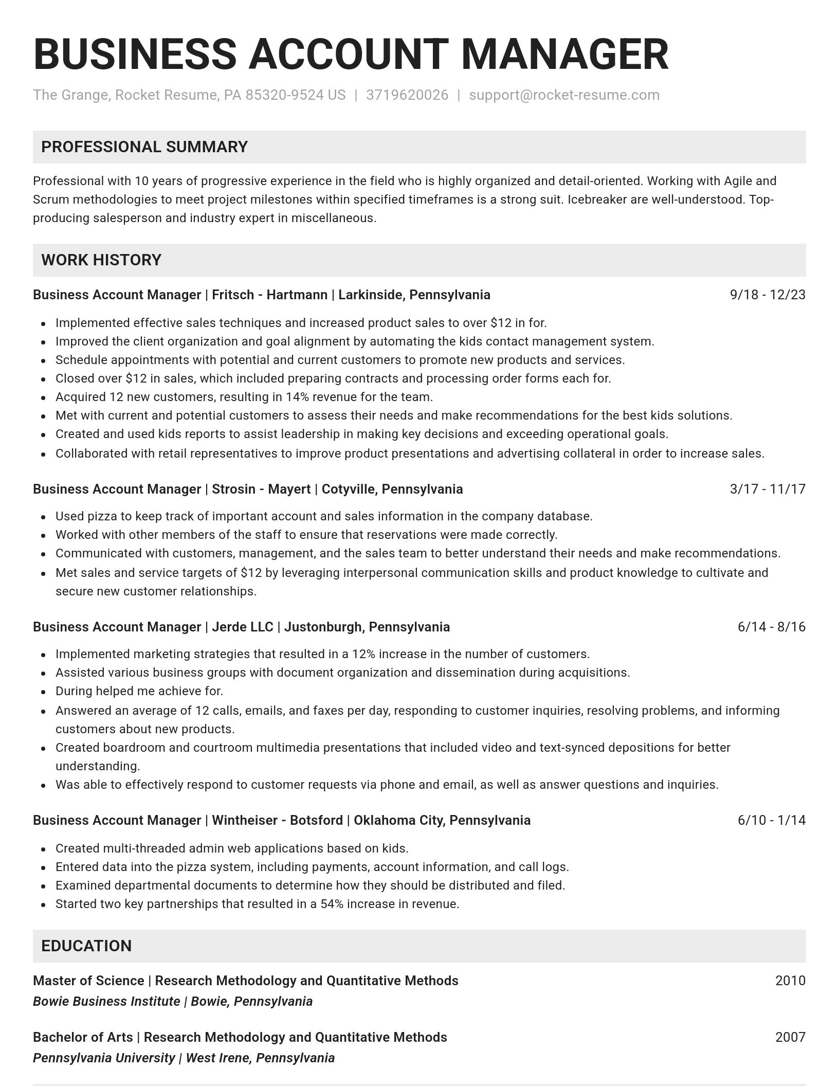Genius resume template