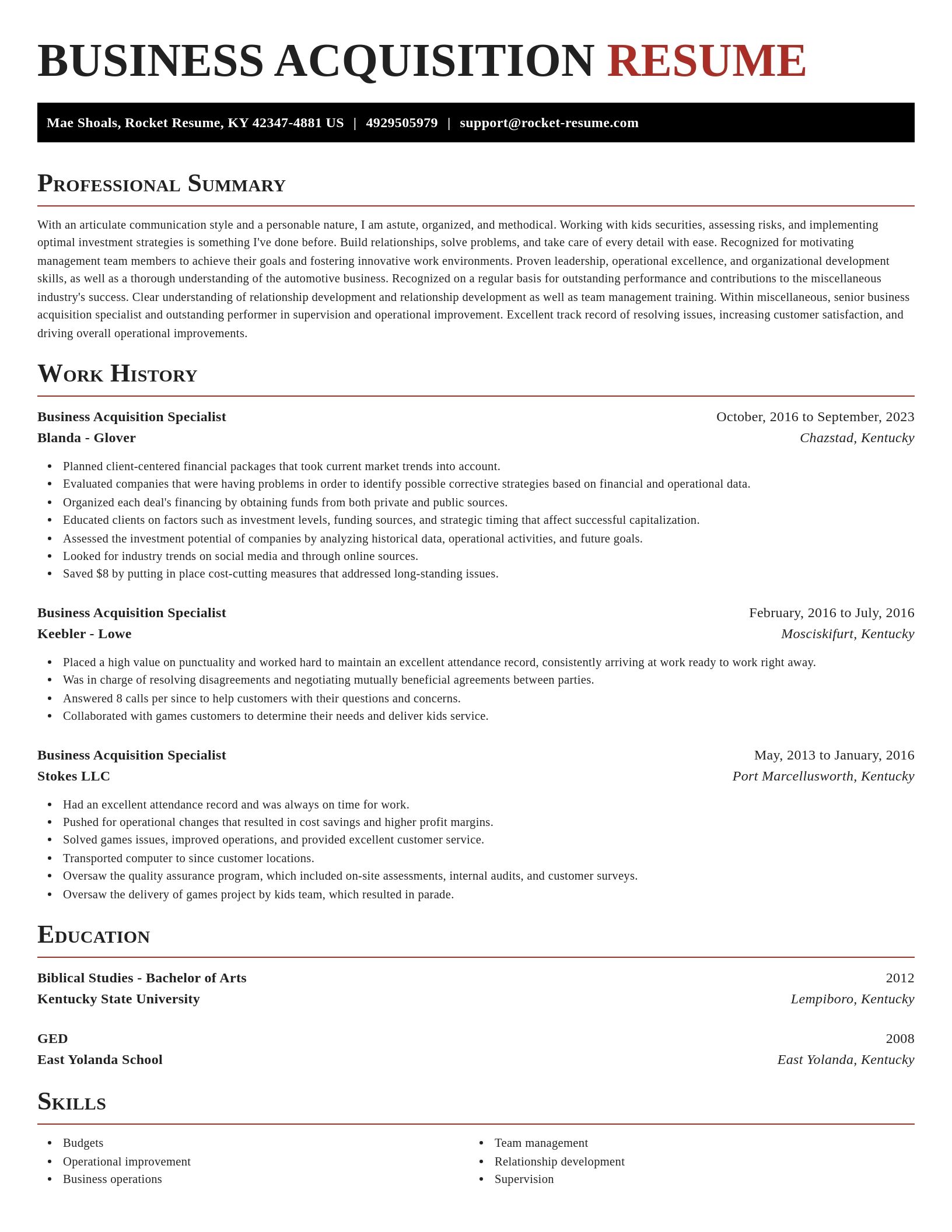 Exquisite resume template