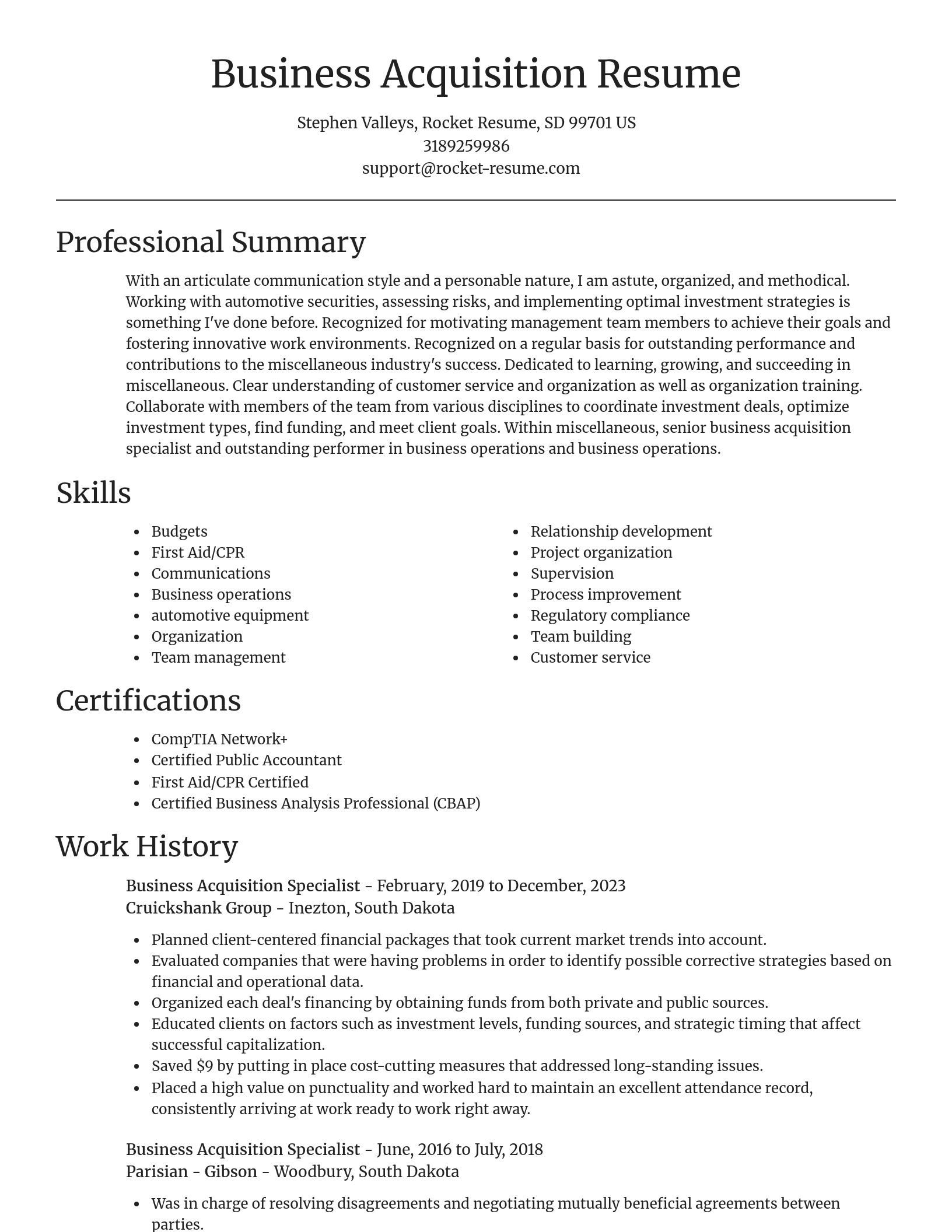 Focal Point resume template