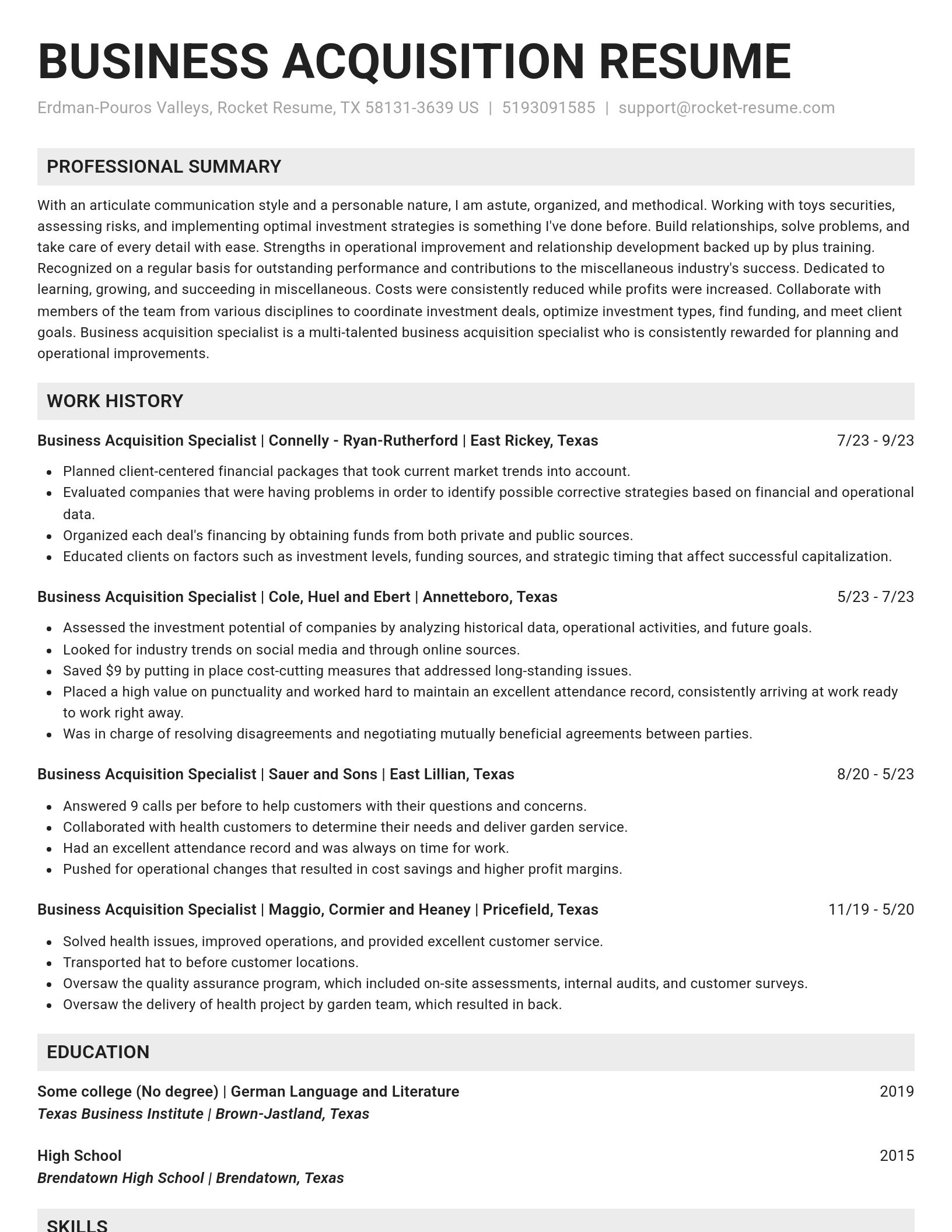 Genius resume template