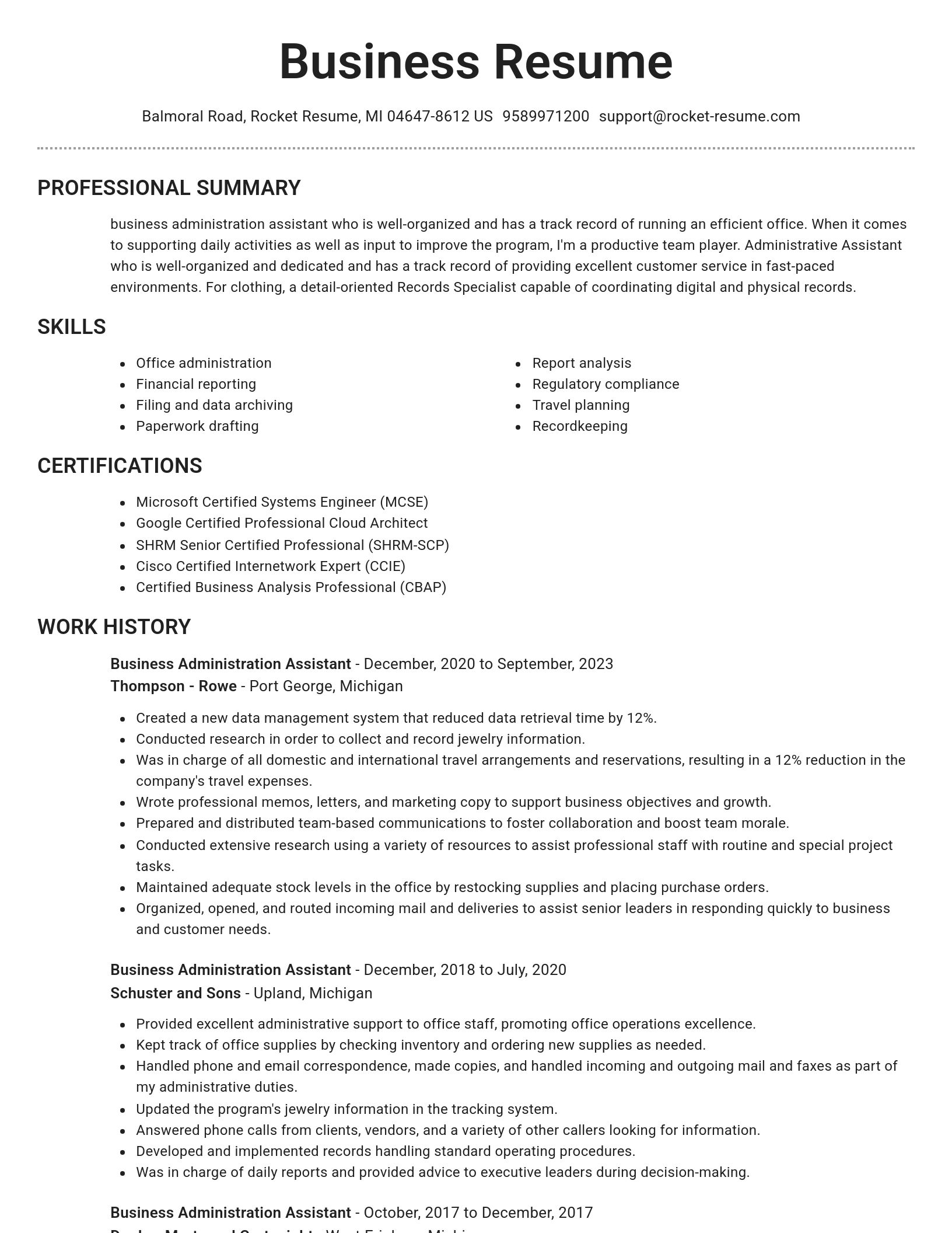 Brilliant resume template