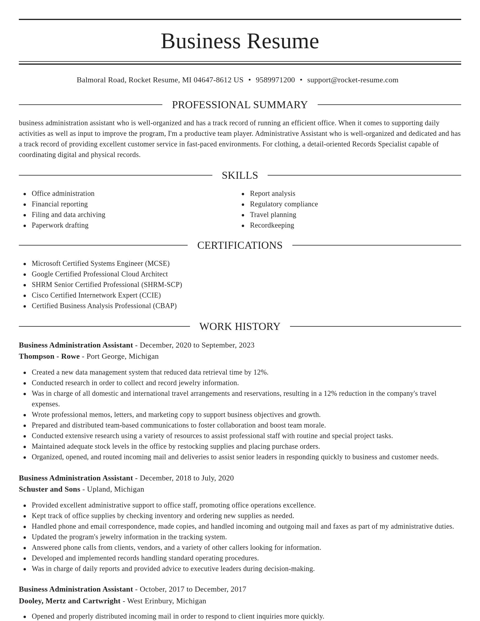 Elegant resume template