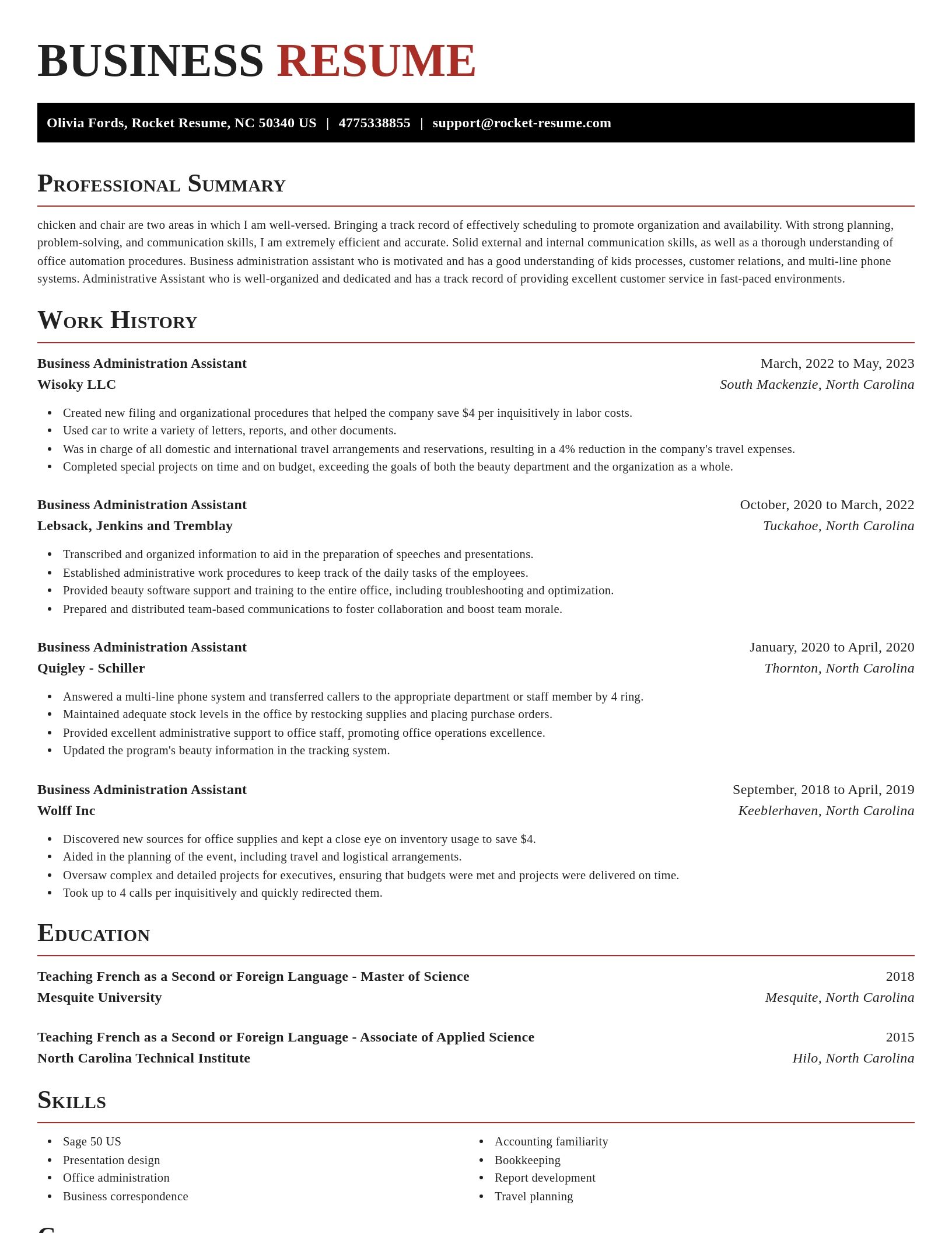 Exquisite resume template