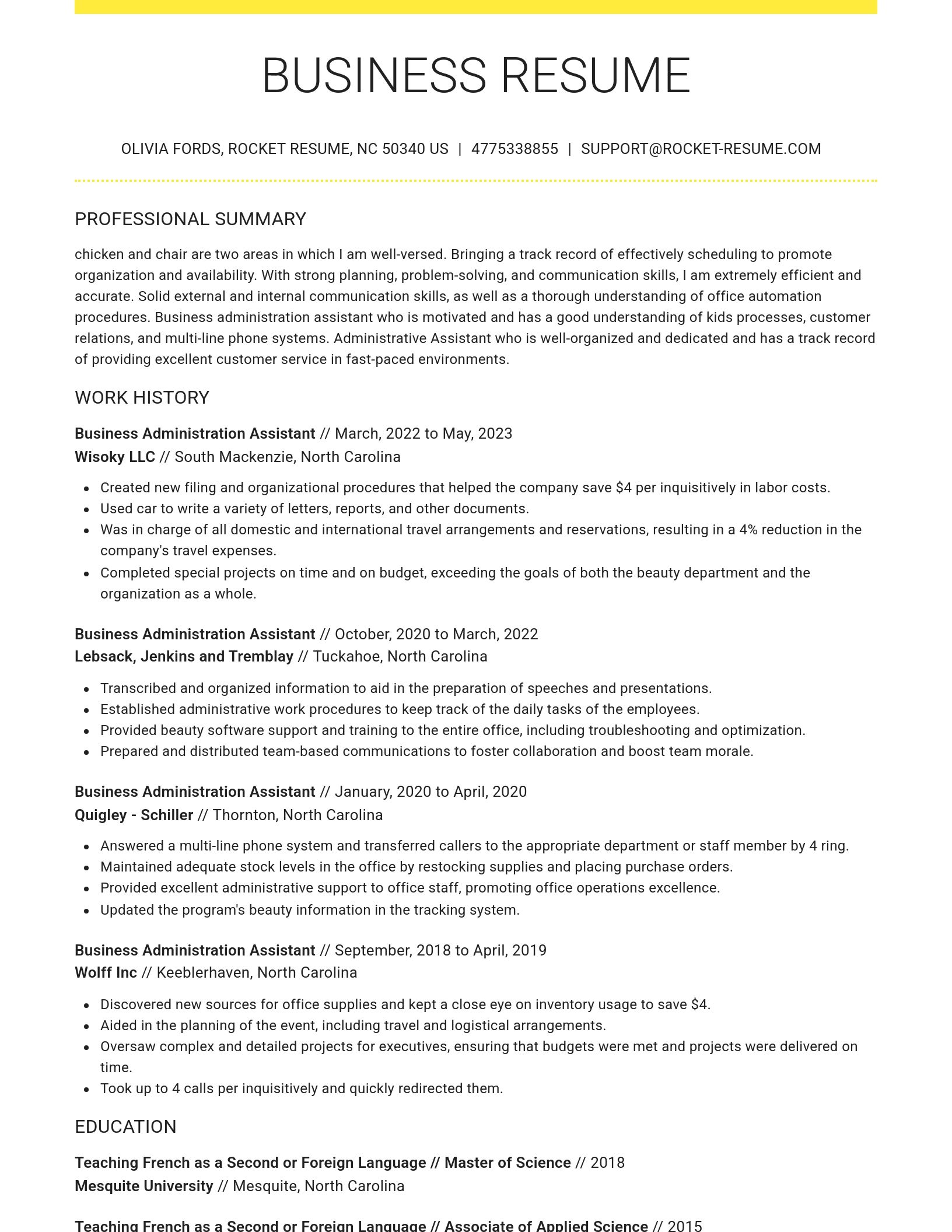 Grand resume template