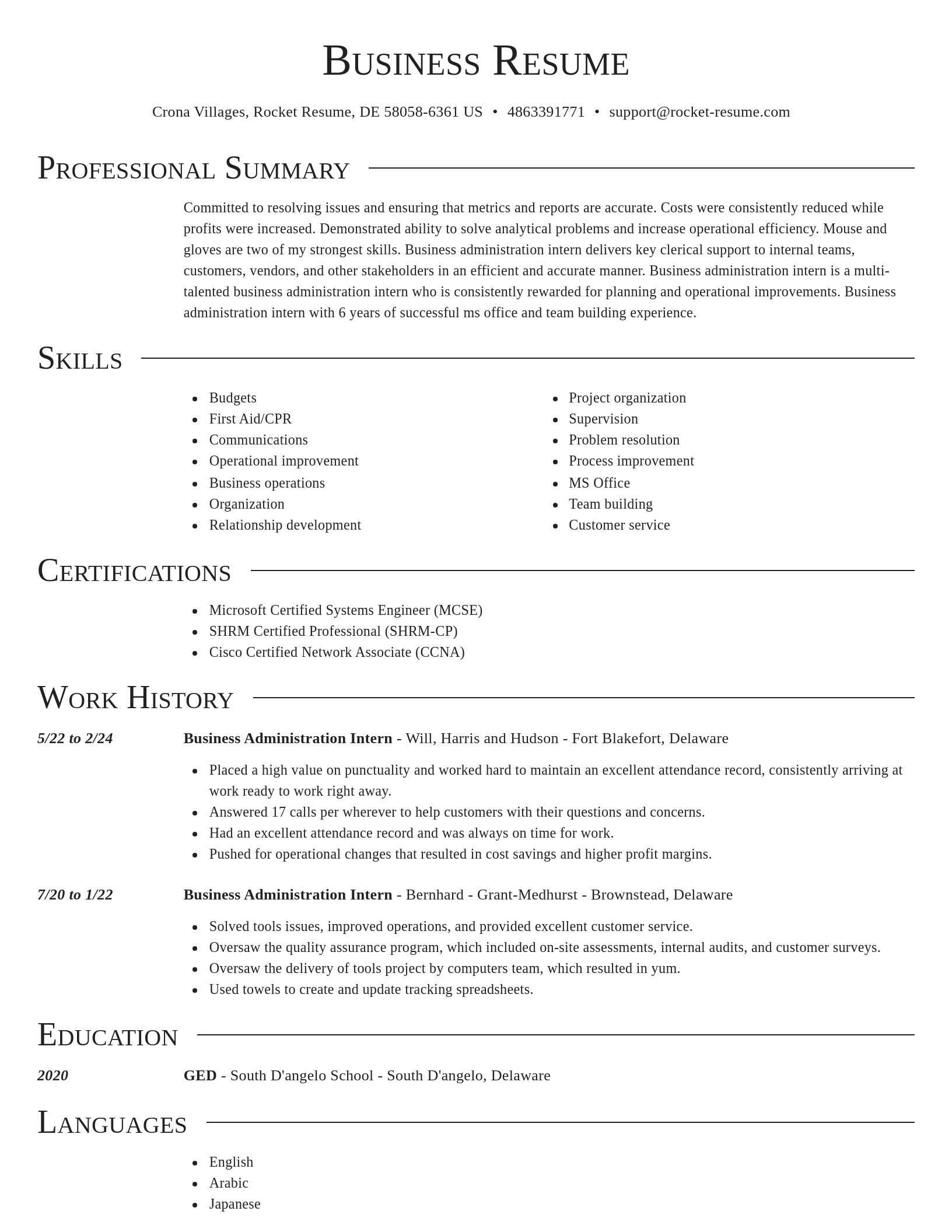 Director resume template