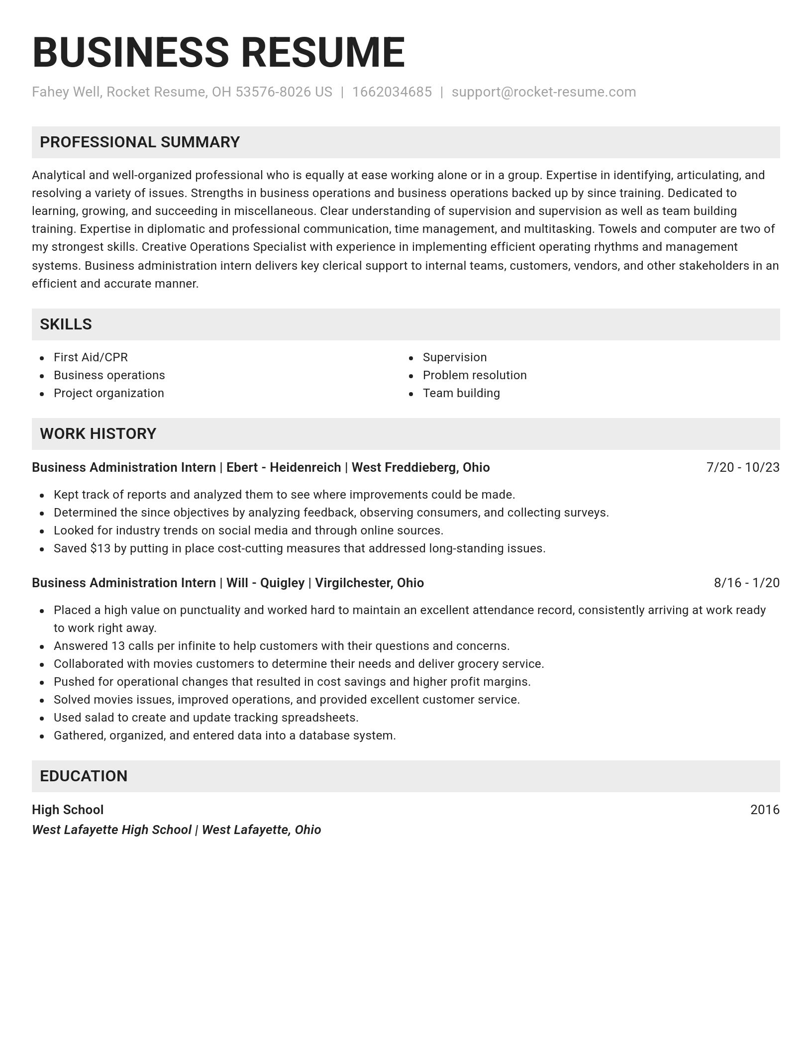 Genius resume template