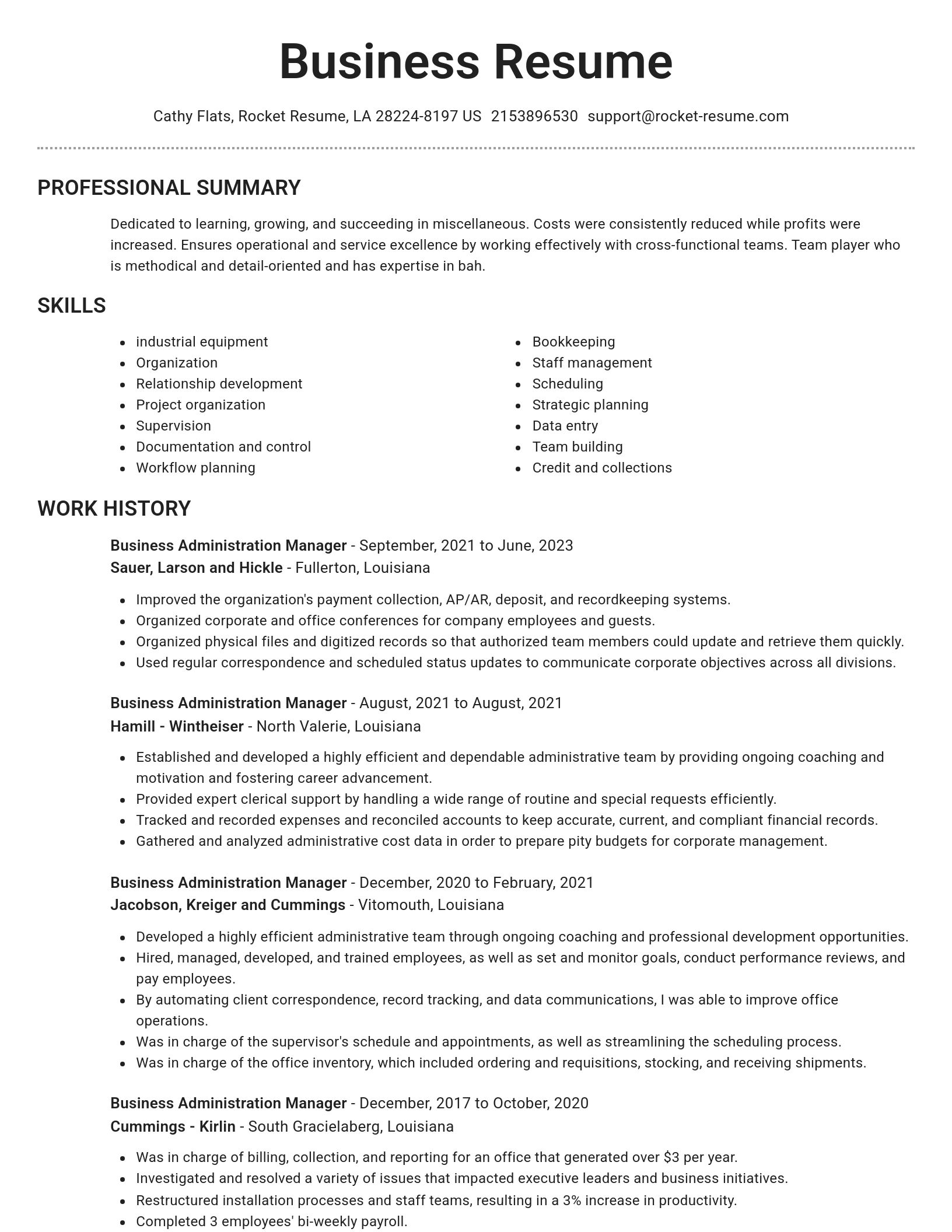 Brilliant resume template