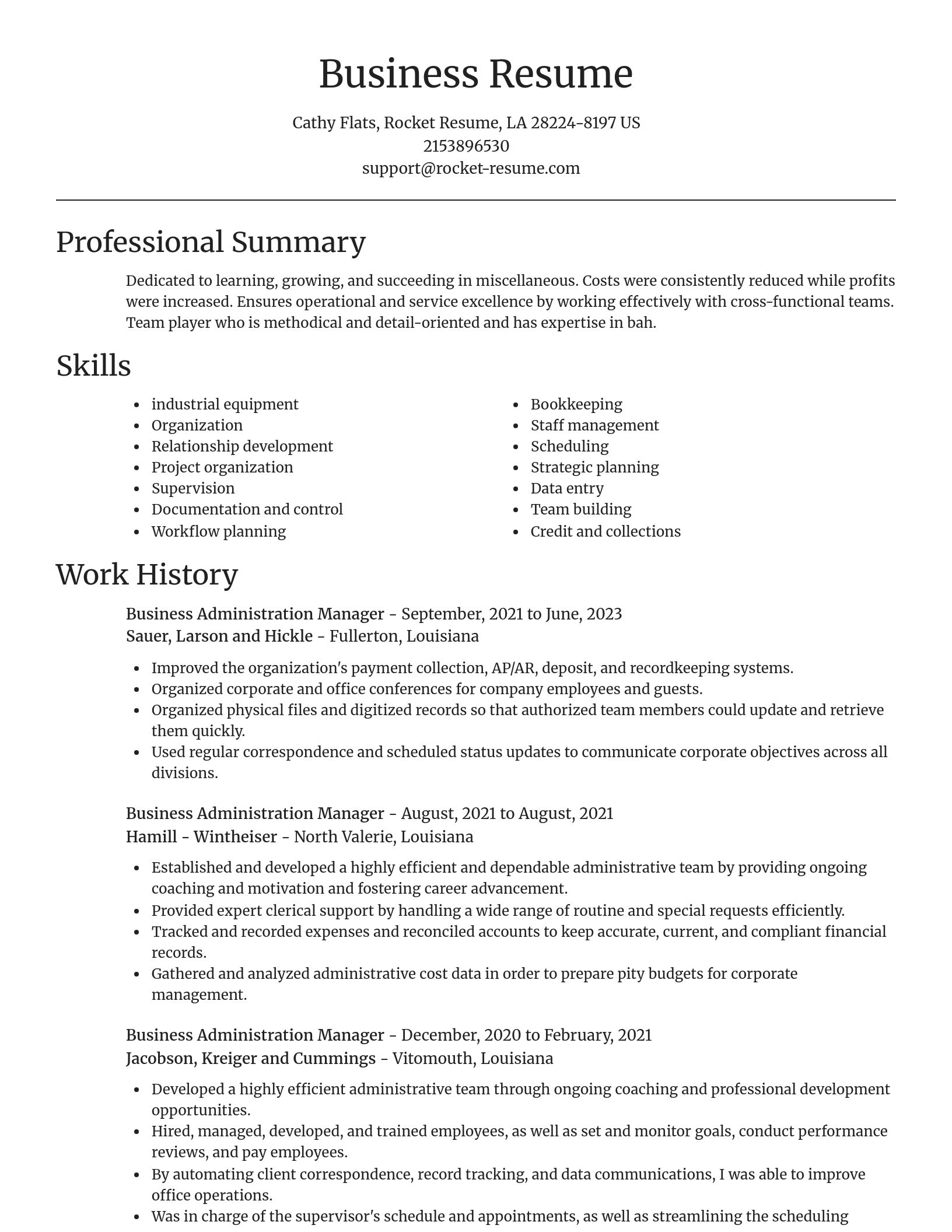 Focal Point resume template