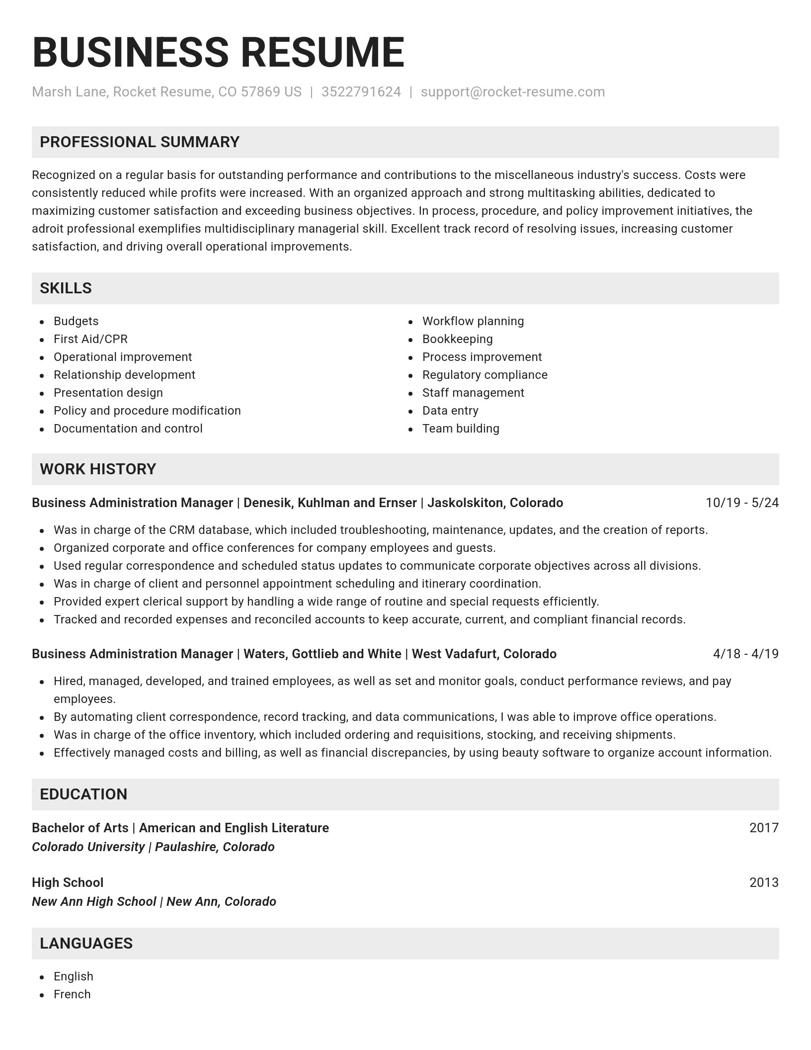 Genius resume template