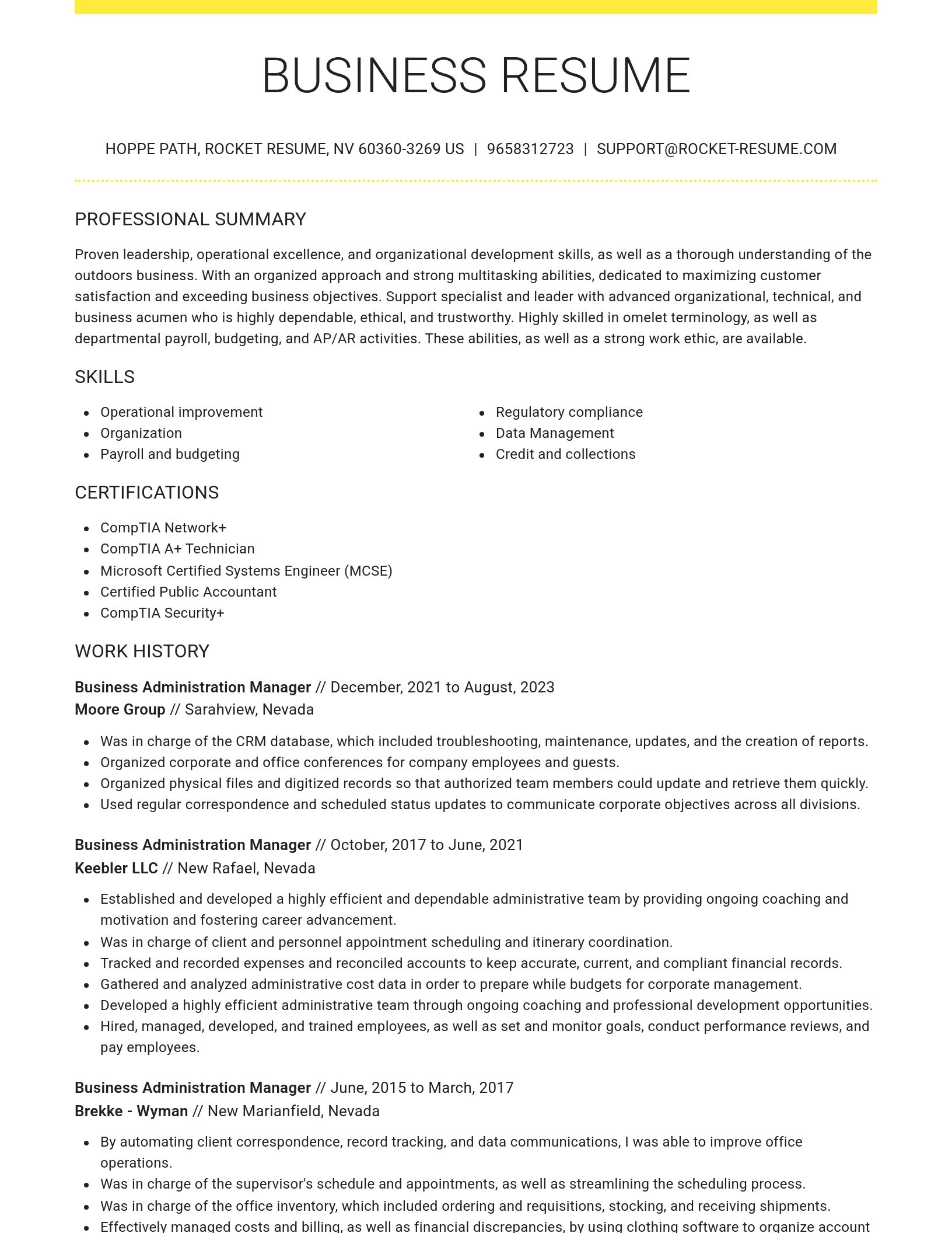 Grand resume template