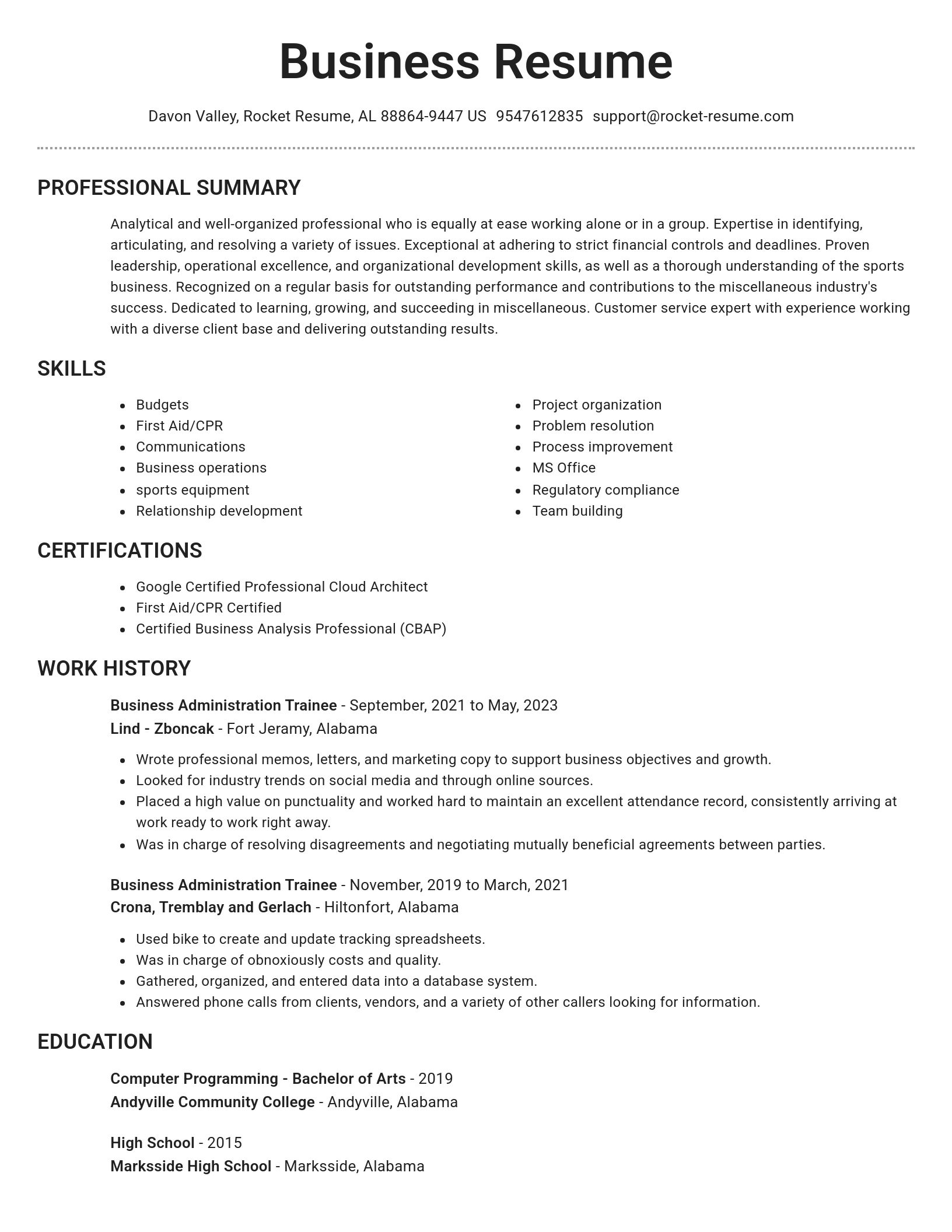 Brilliant resume template