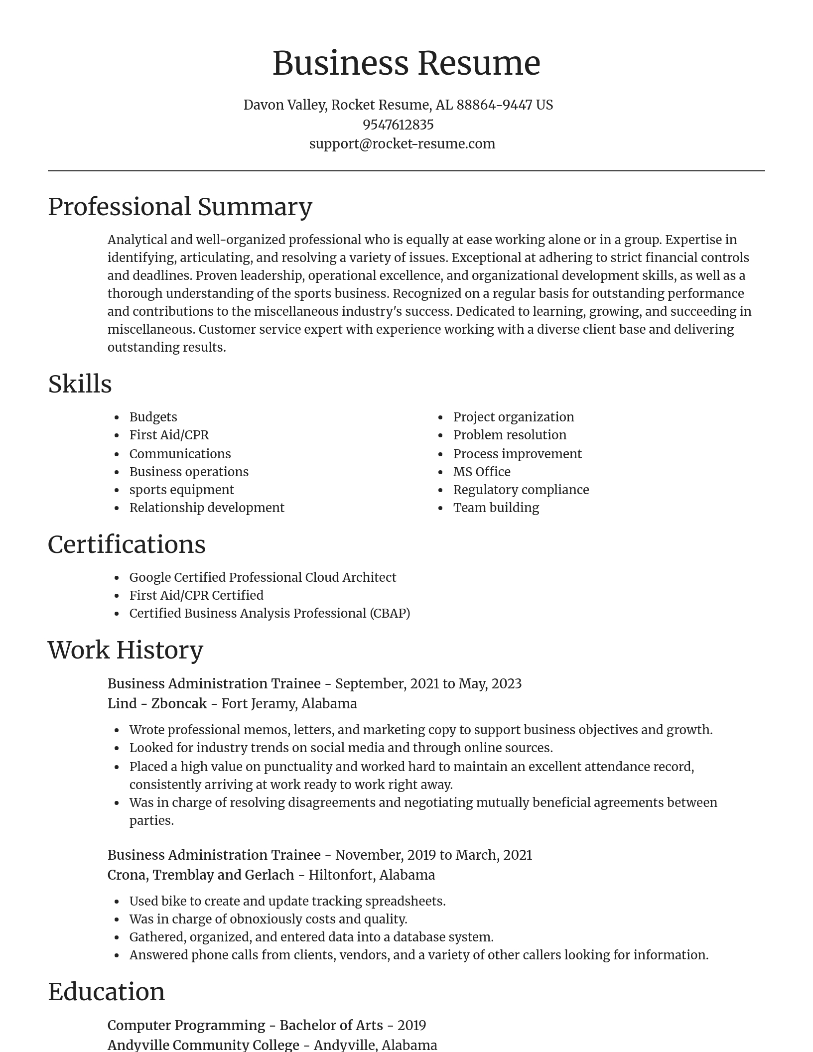 Focal Point resume template