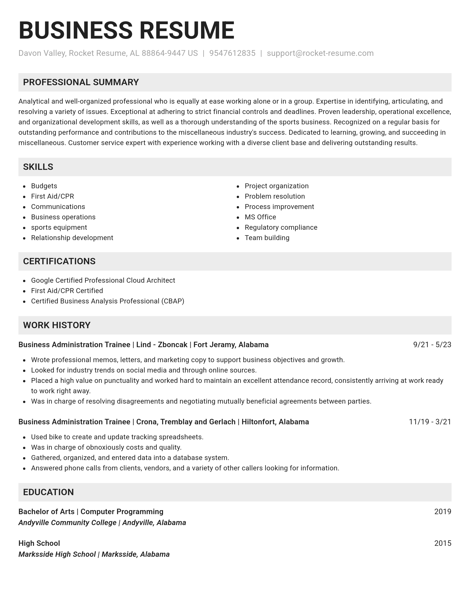 Genius resume template