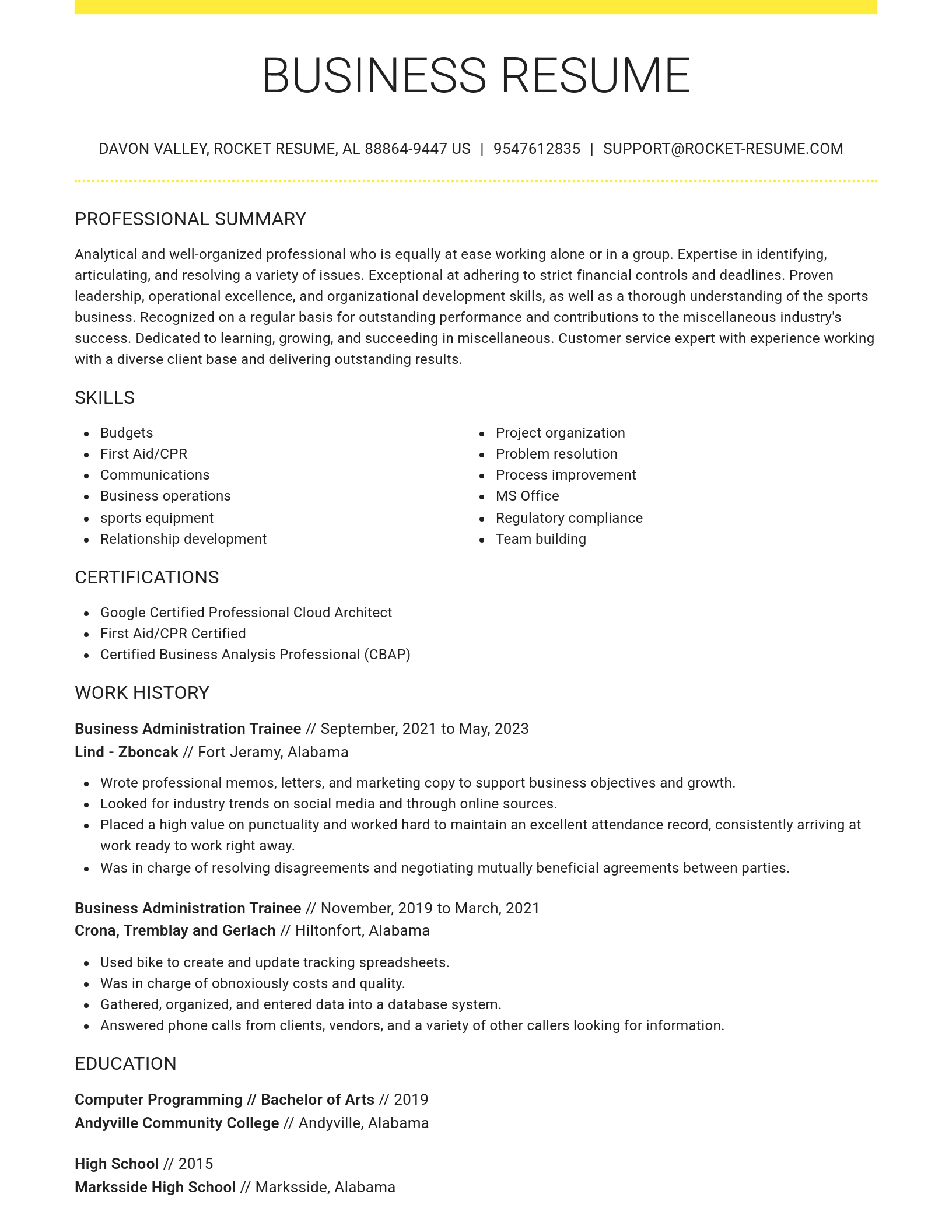Grand resume template