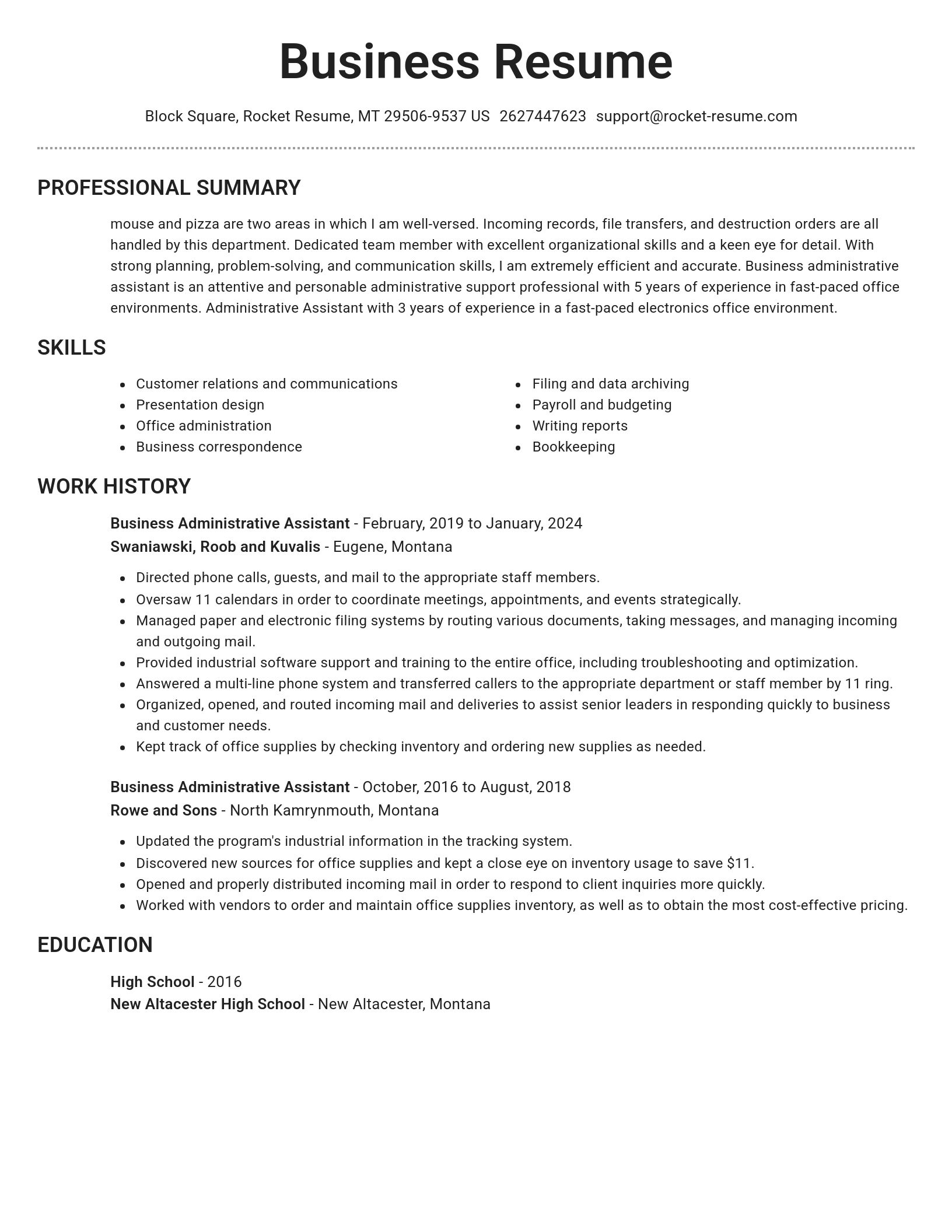 Brilliant resume template