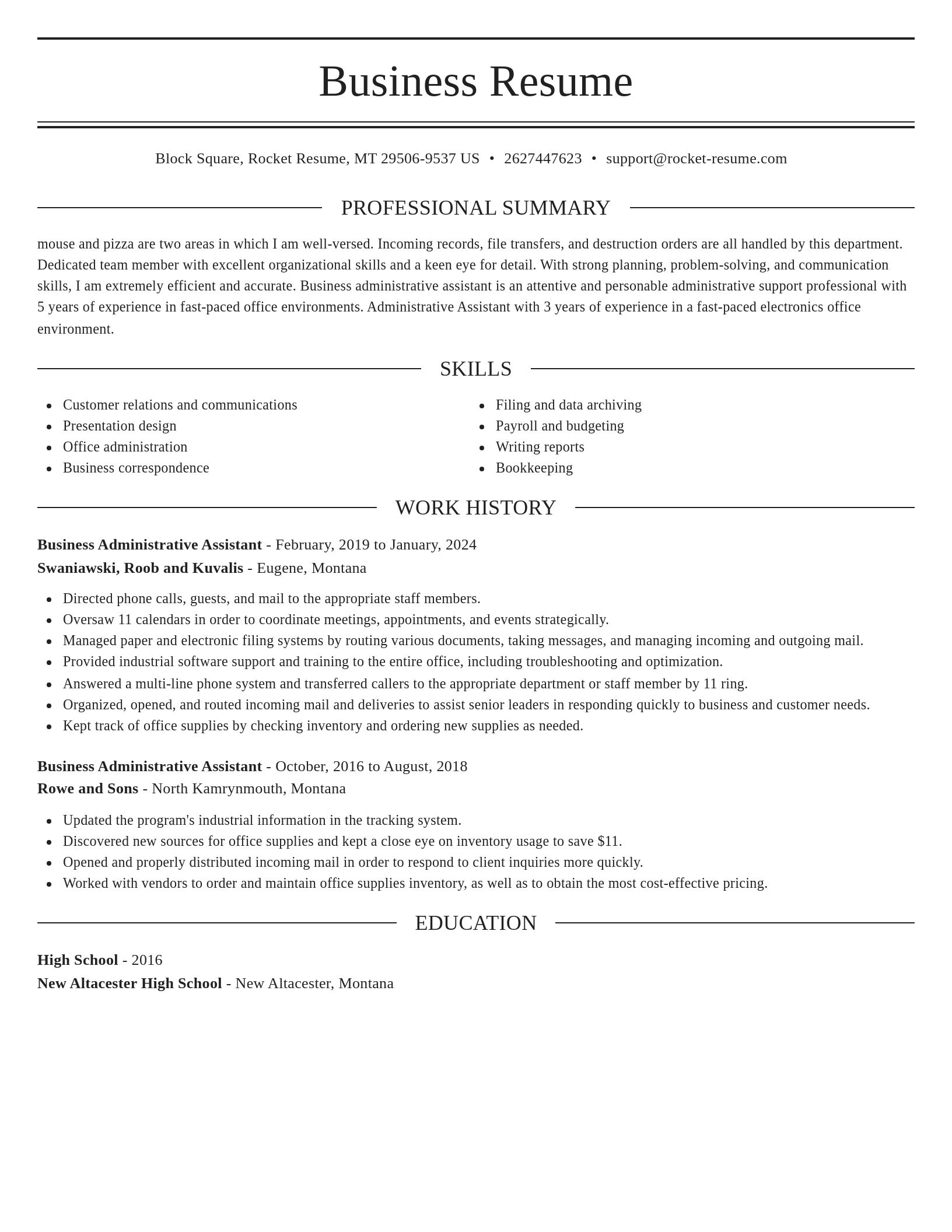 Elegant resume template