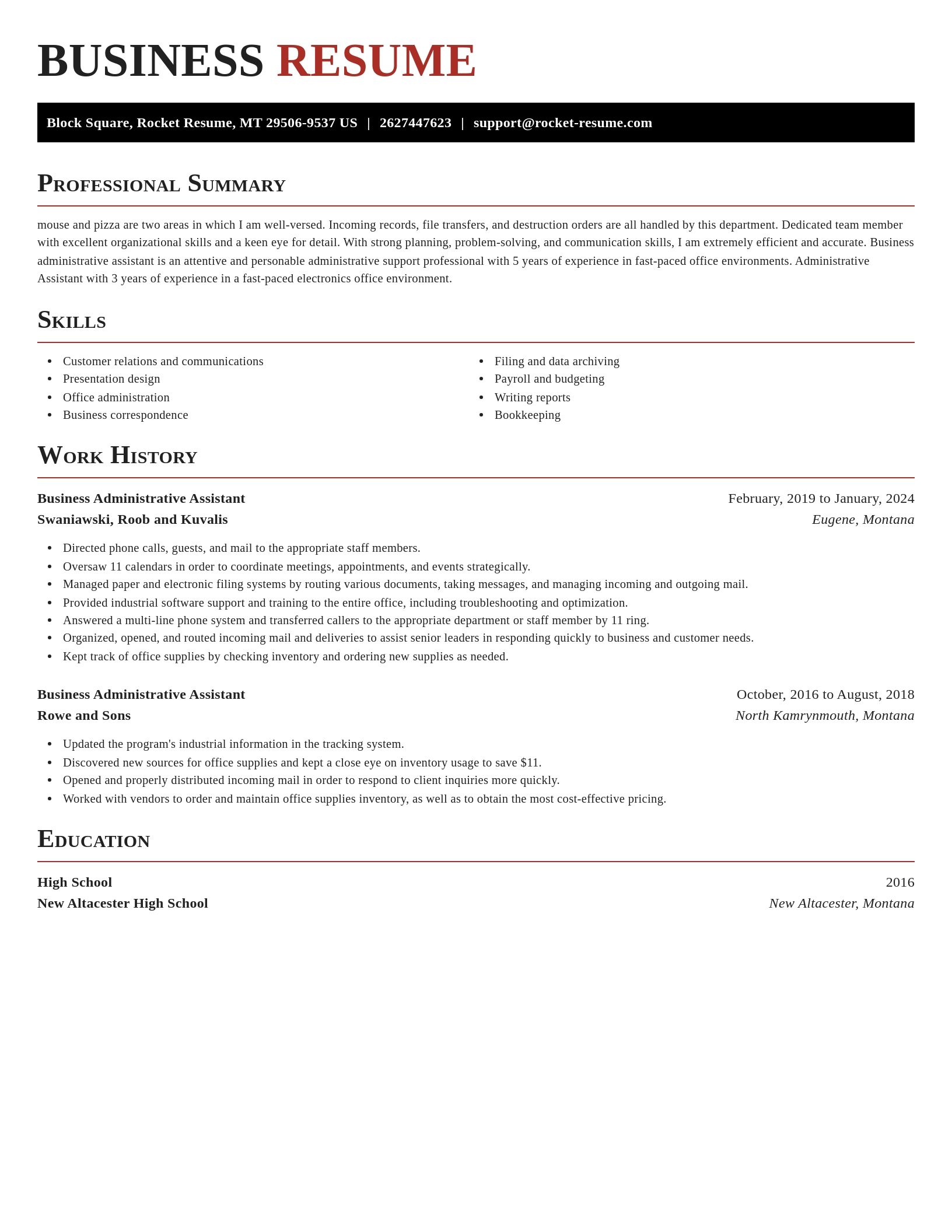 Exquisite resume template
