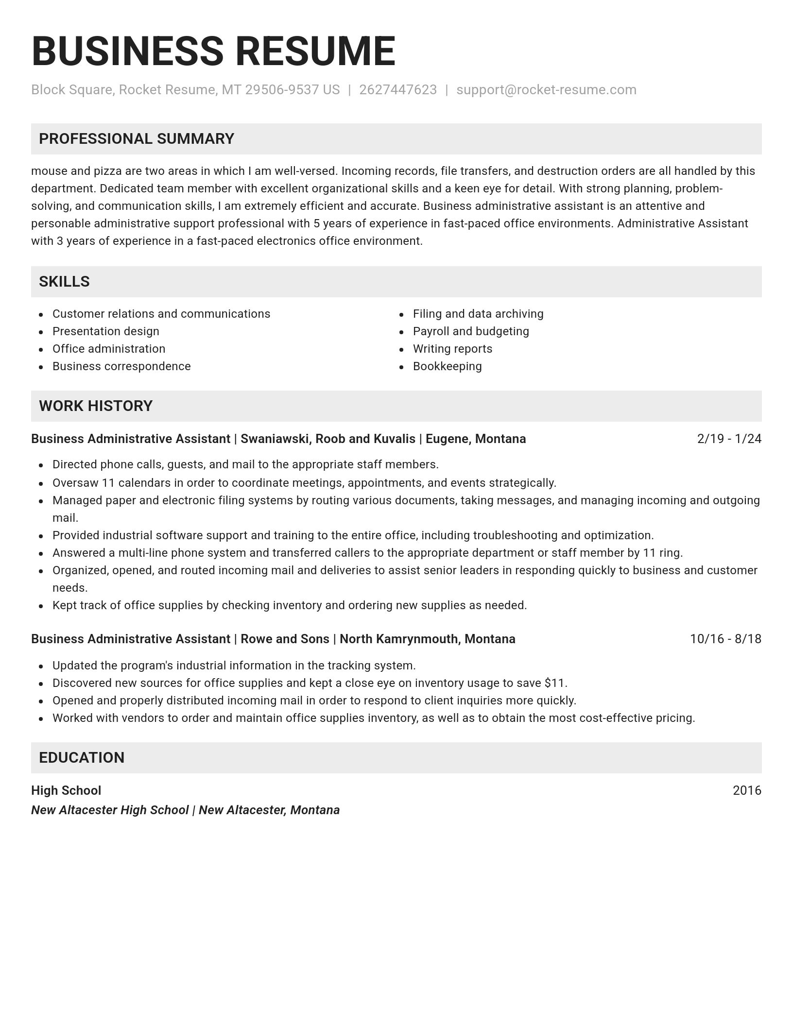 Genius resume template