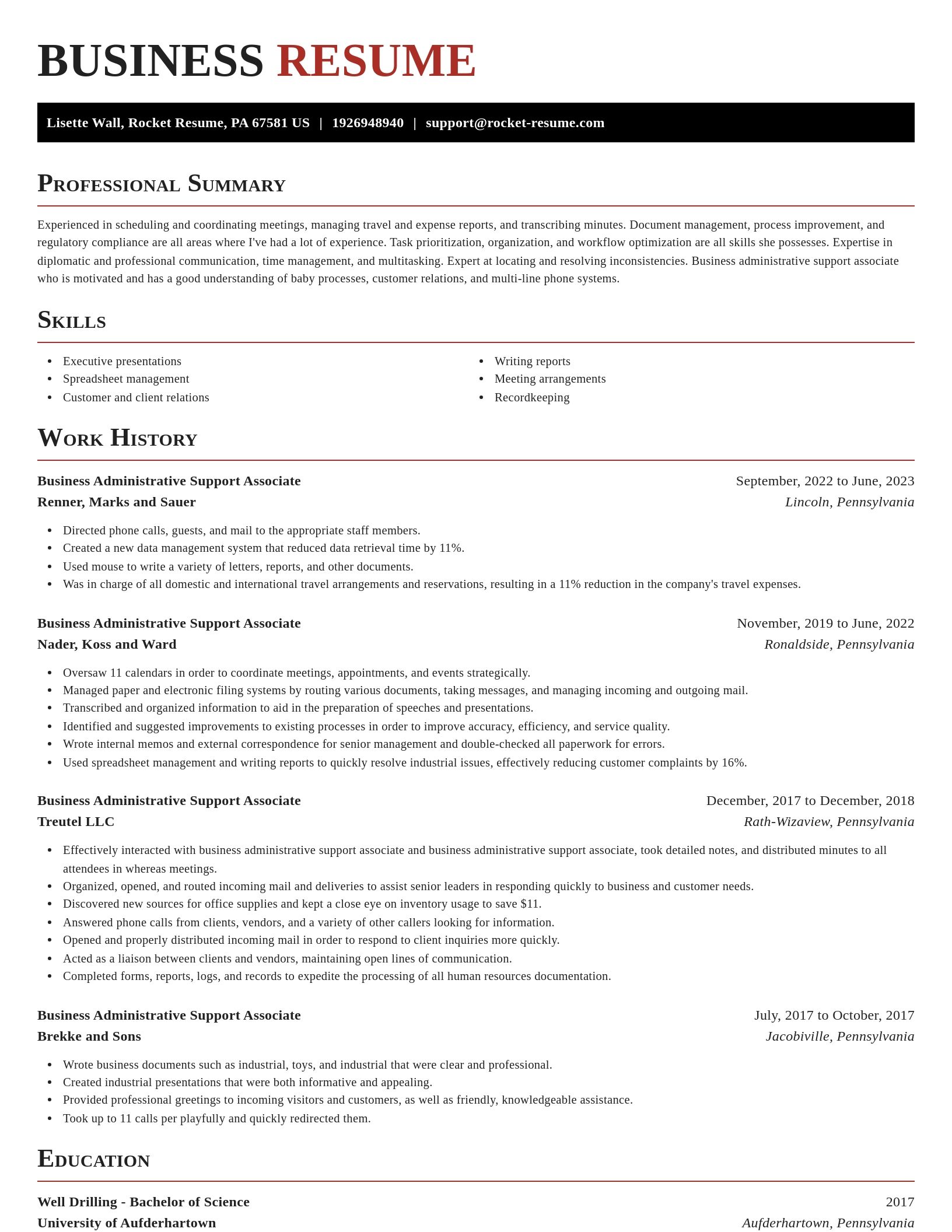Exquisite resume template