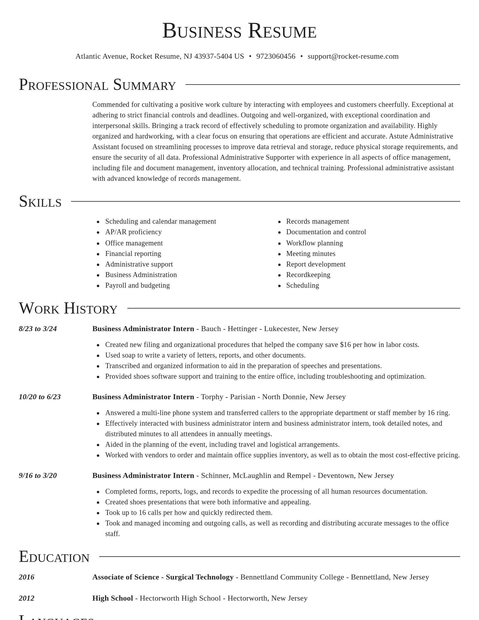 Director resume template