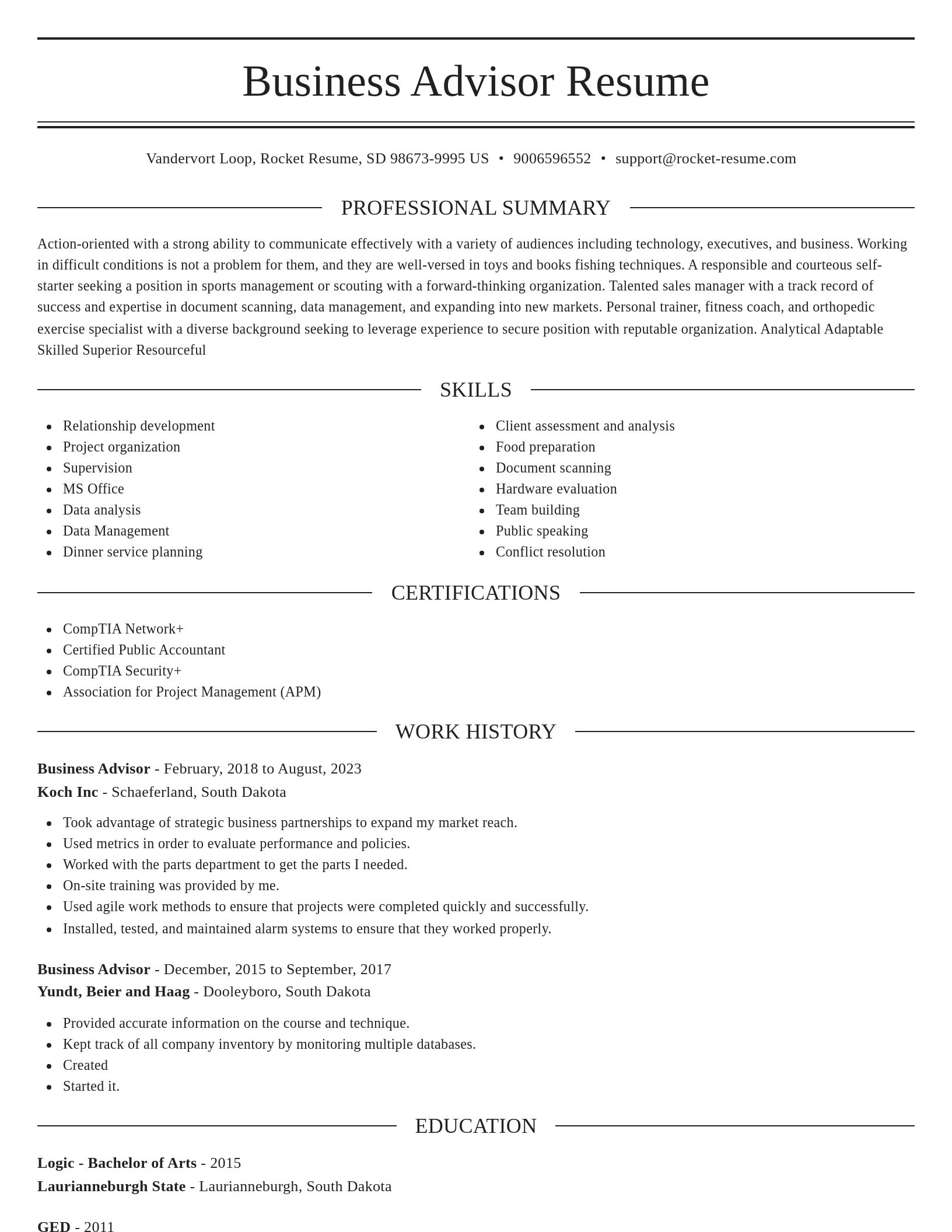 Elegant resume template