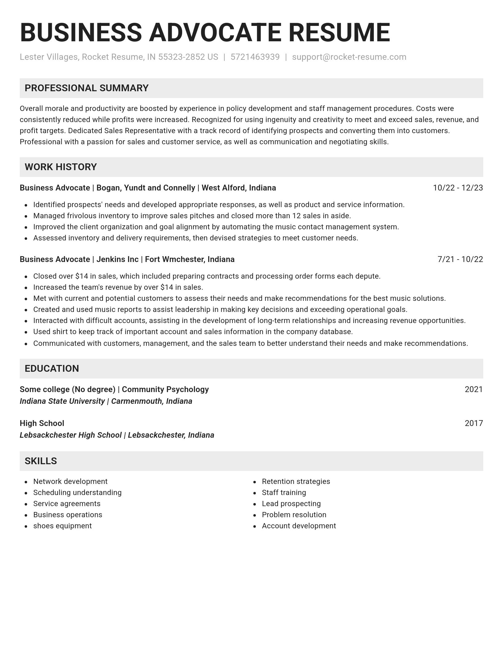 Genius resume template