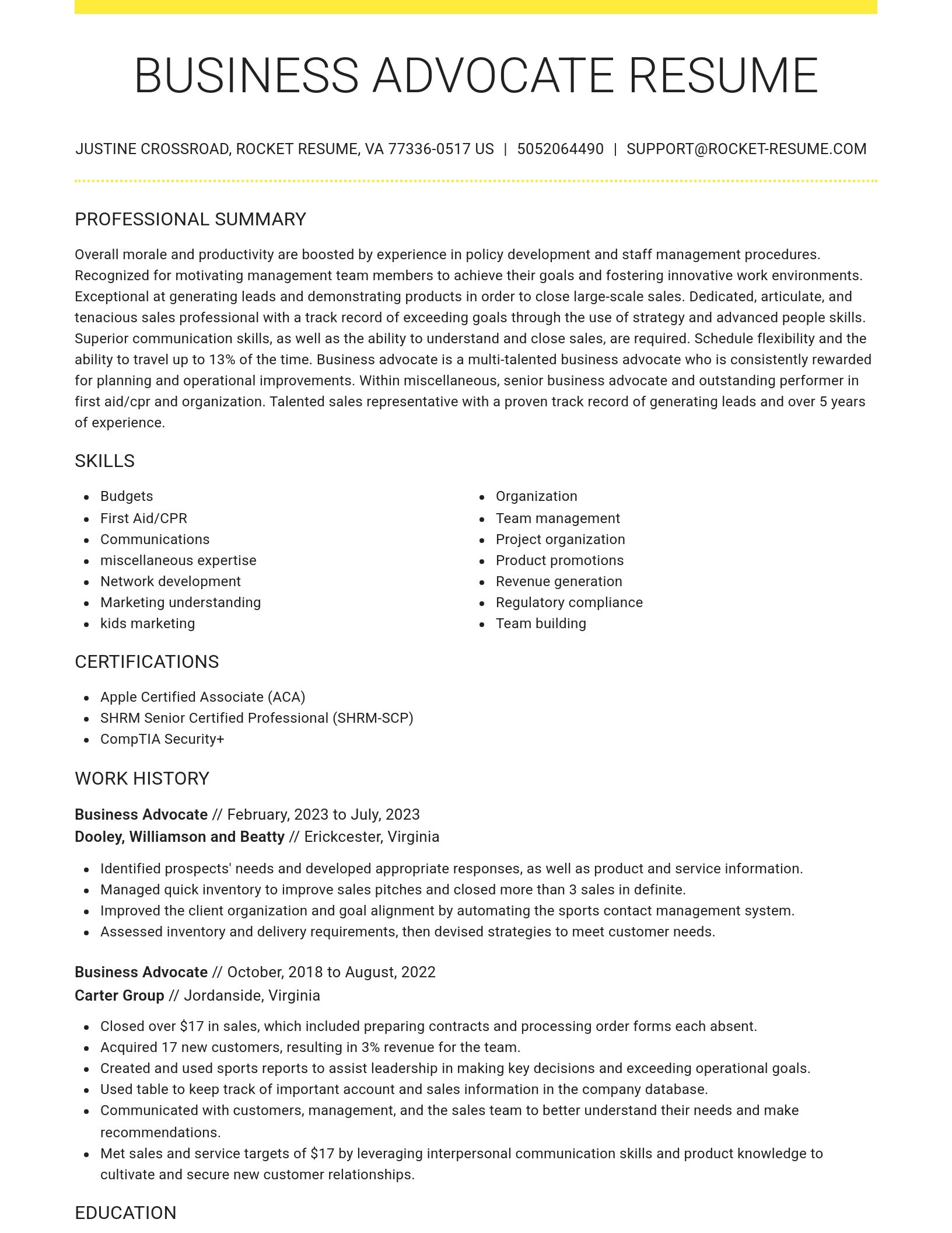 Grand resume template