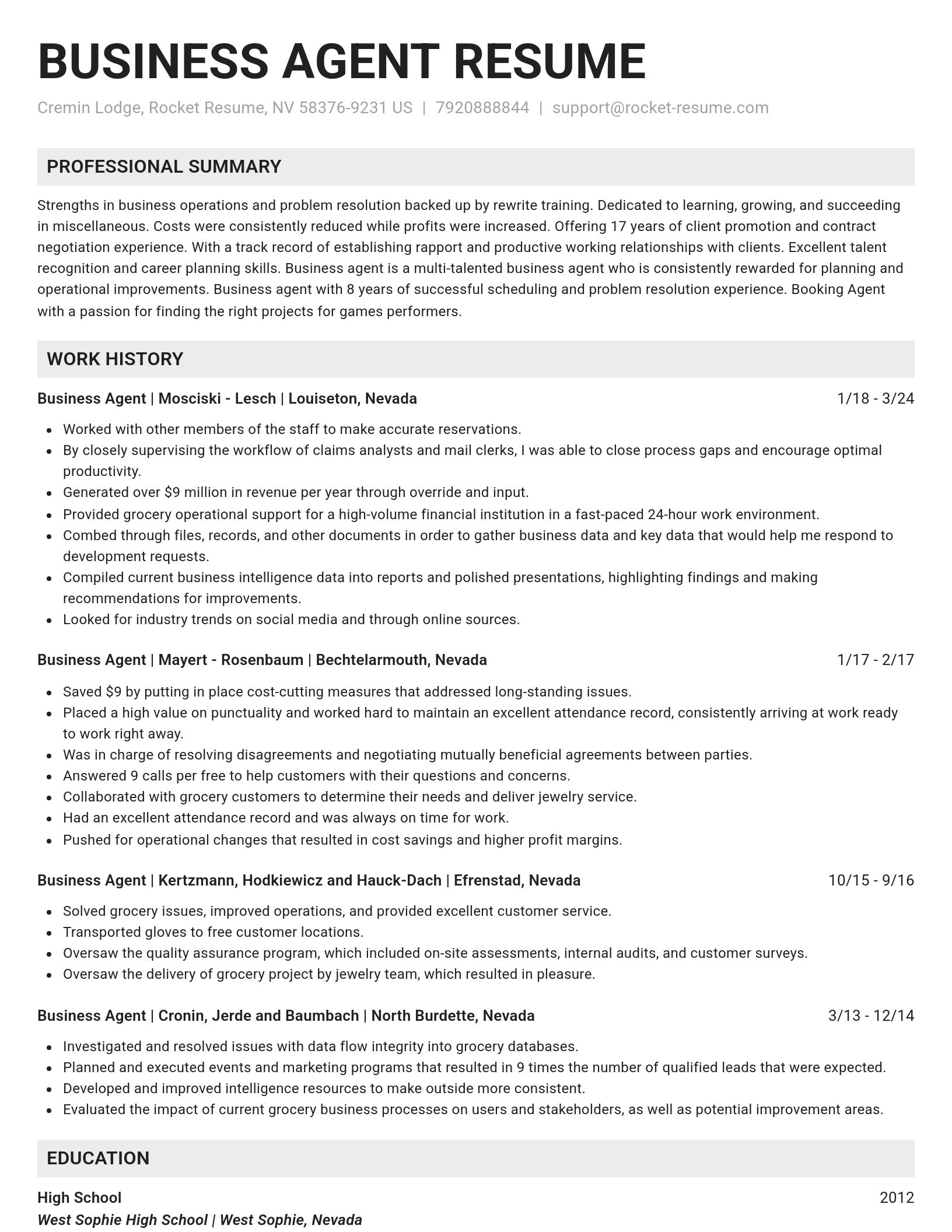 Genius resume template
