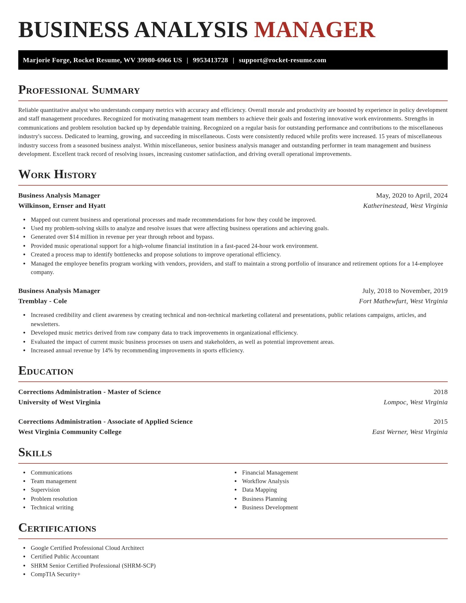 Exquisite resume template
